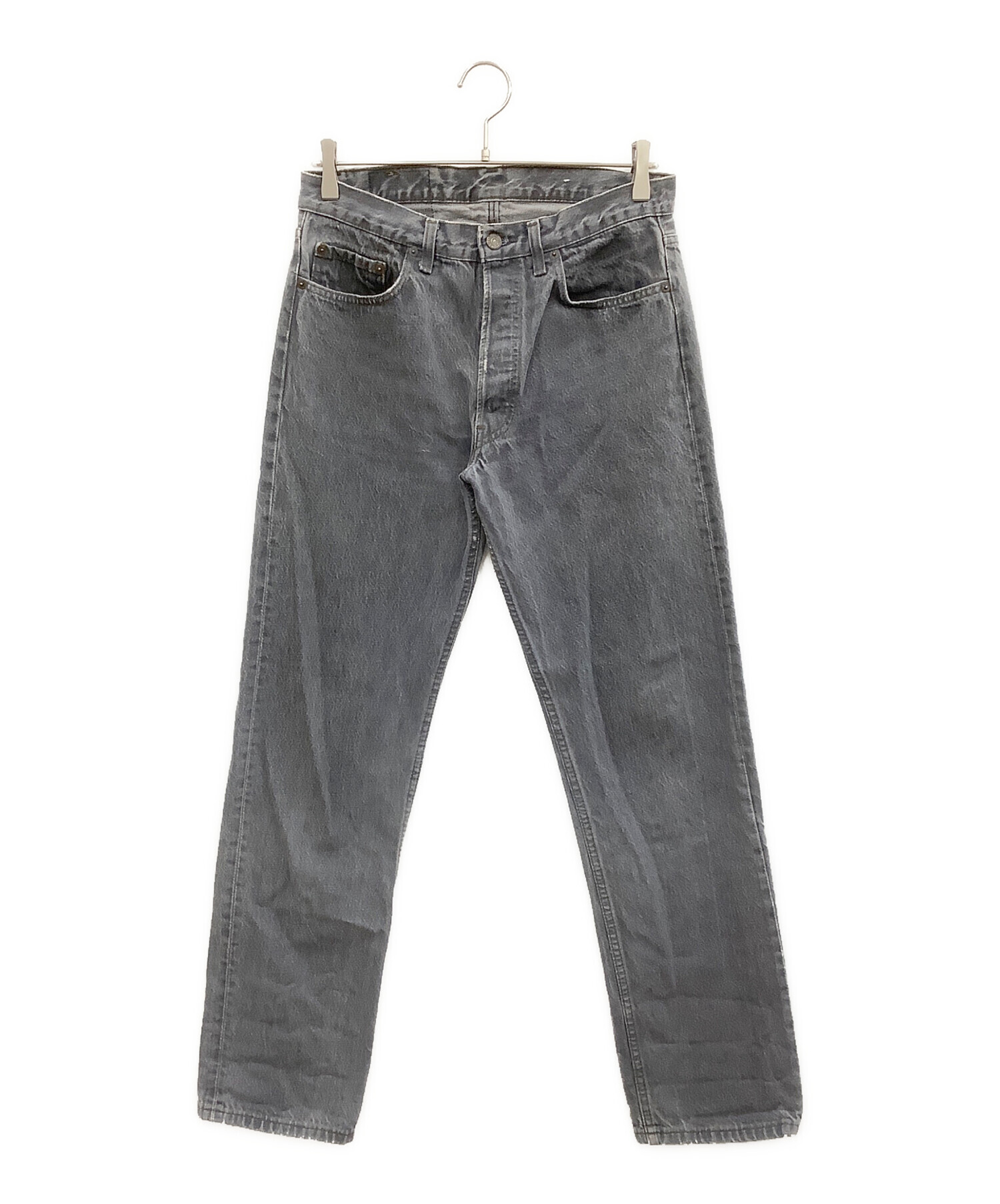 リーバイス LEVI'S PREMIUM ダークグレー デニム W33 L32 中古・古着通販】LEVI'S (リーバイス) 先染めブラックデニム グレー