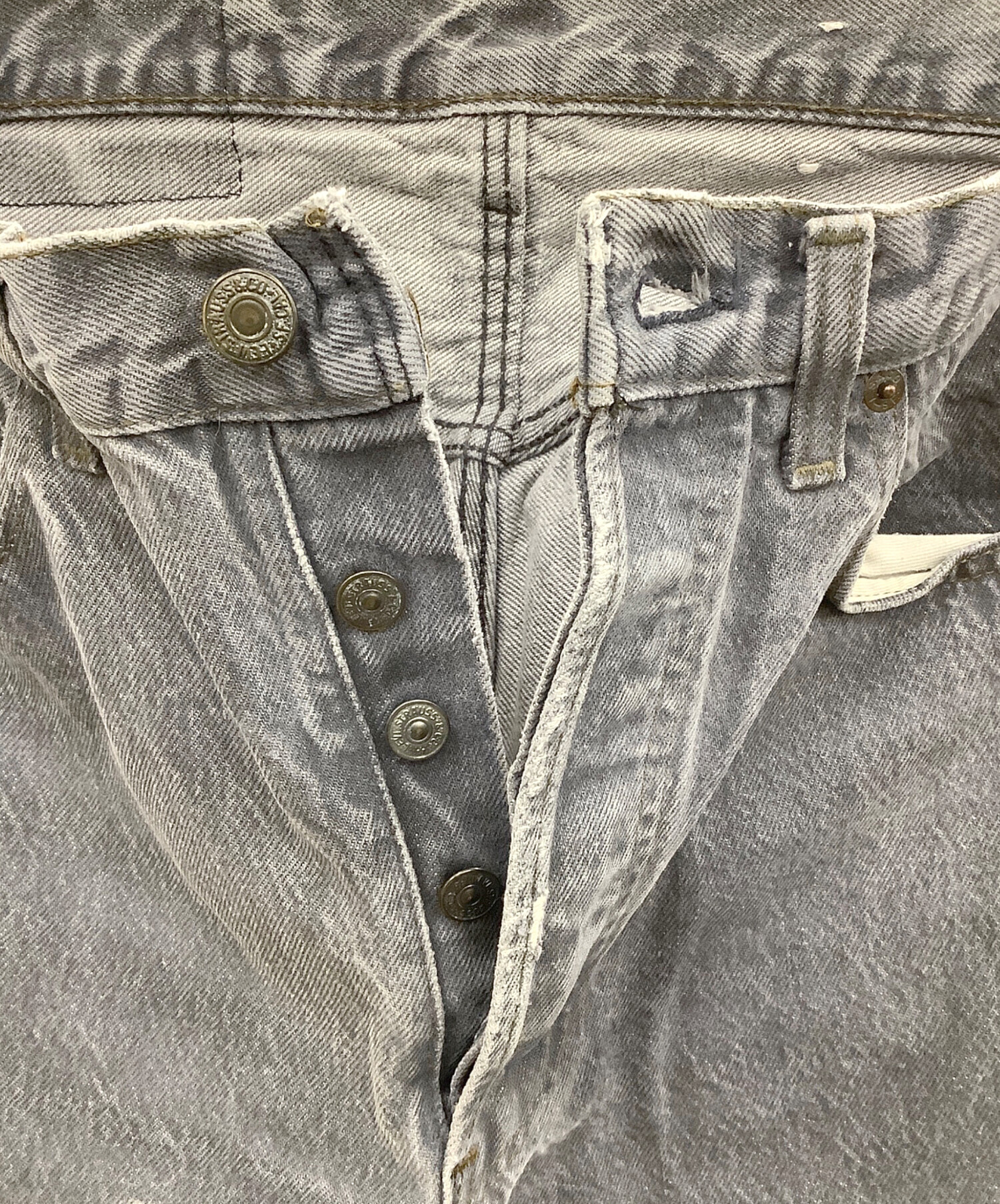 Levi's リーバイス グレー 黒 先染め USA製 W34L32 中古・古着通販】LEVI'S (リーバイス) 先染めブラックデニム グレー