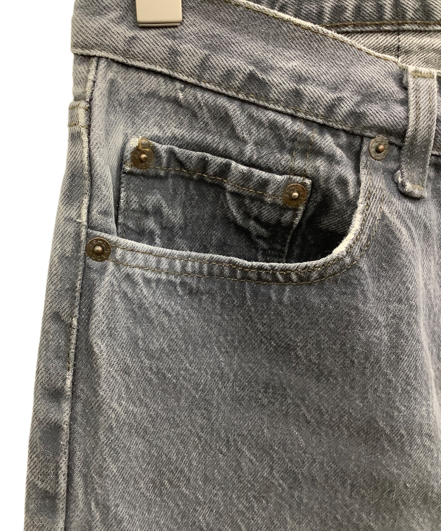 中古・古着通販】LEVI'S (リーバイス) 先染めブラックデニム グレー