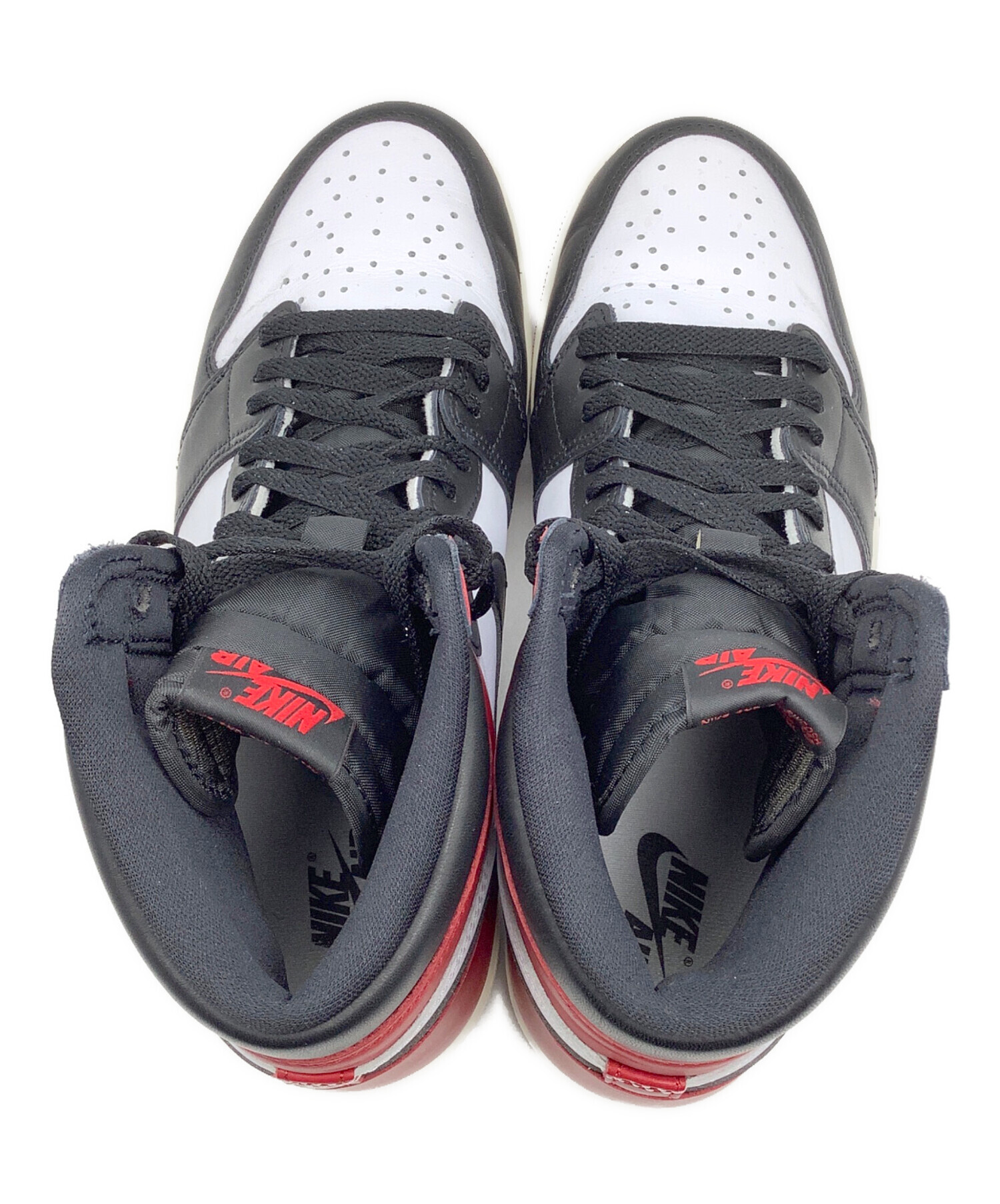 中古・古着通販】NIKE (ナイキ) ハイカットスニーカー ホワイト×レッド