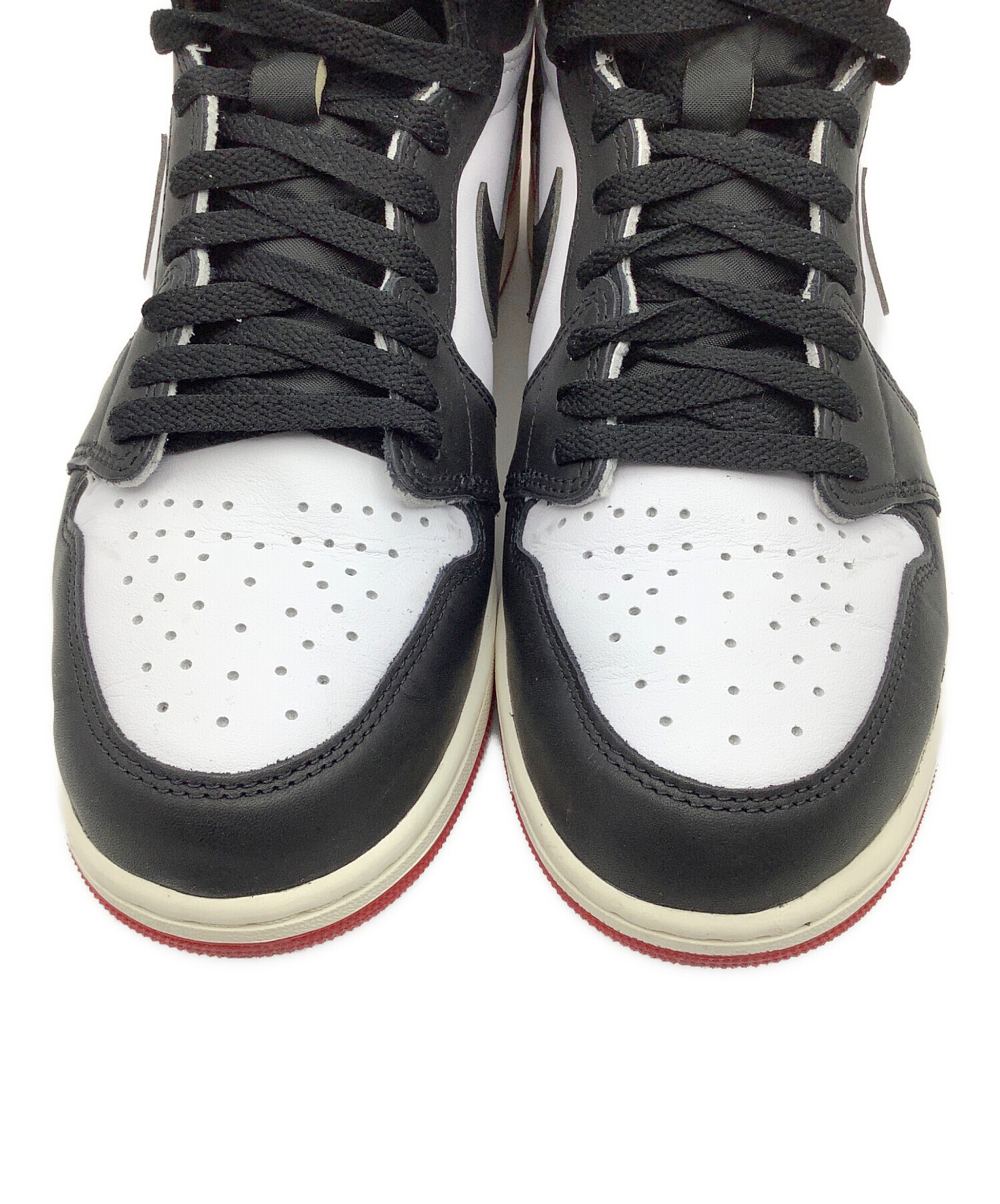 中古・古着通販】NIKE (ナイキ) ハイカットスニーカー ホワイト×レッド