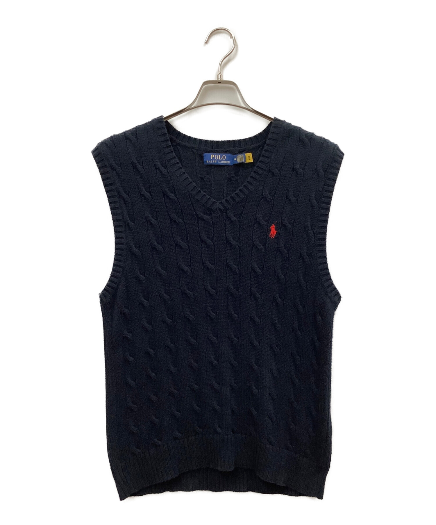 POLO RALPH LAURENフード付き 中綿ベスト／ネイビー 中古・古着通販】POLO RALPH LAUREN (ポロ・ラルフローレン) ニット