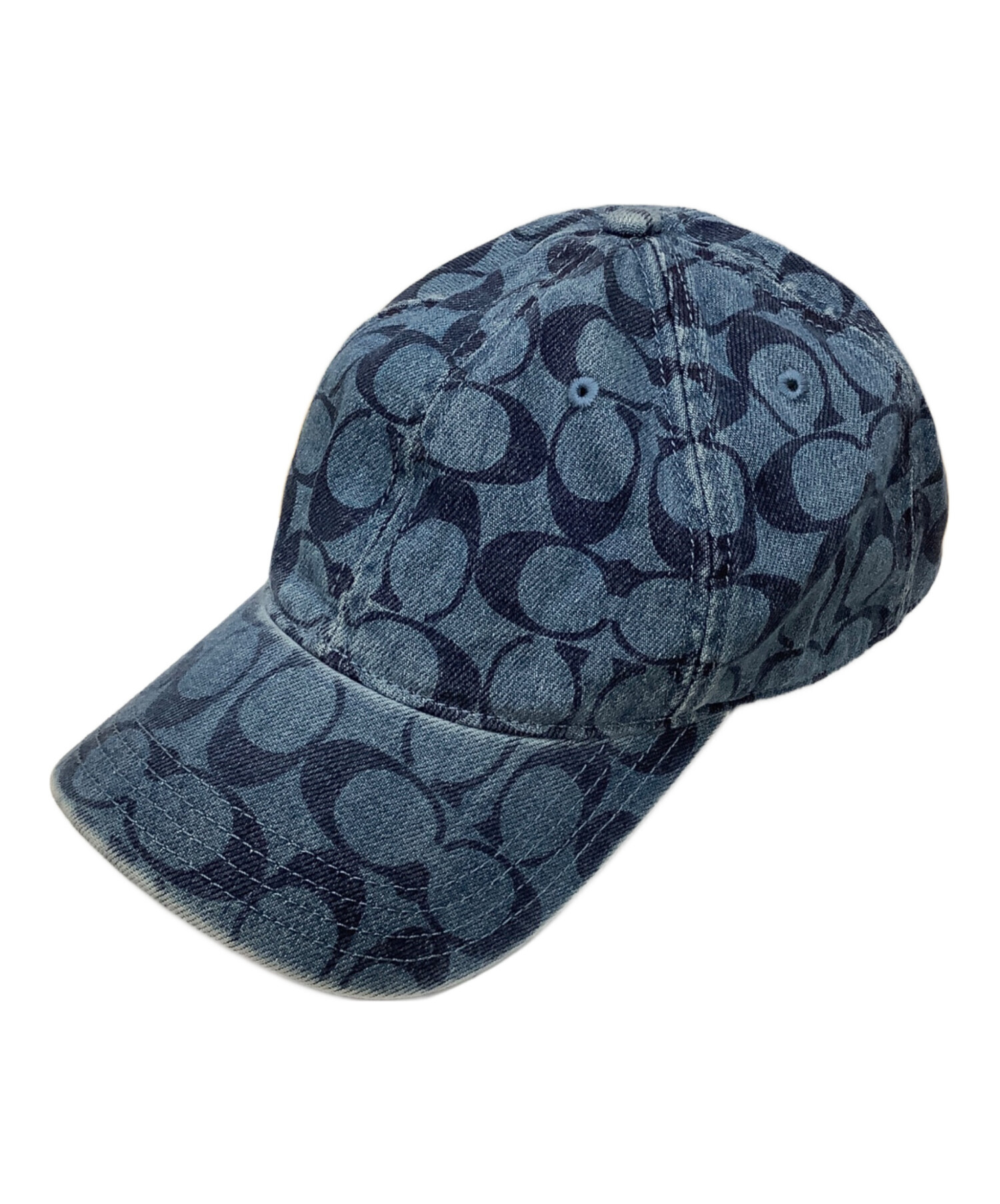 【新品　未使用】　COACH コーチキャップ 中古・古着通販】COACH (コーチ) キャップ ブルー サイズ:56−60cm