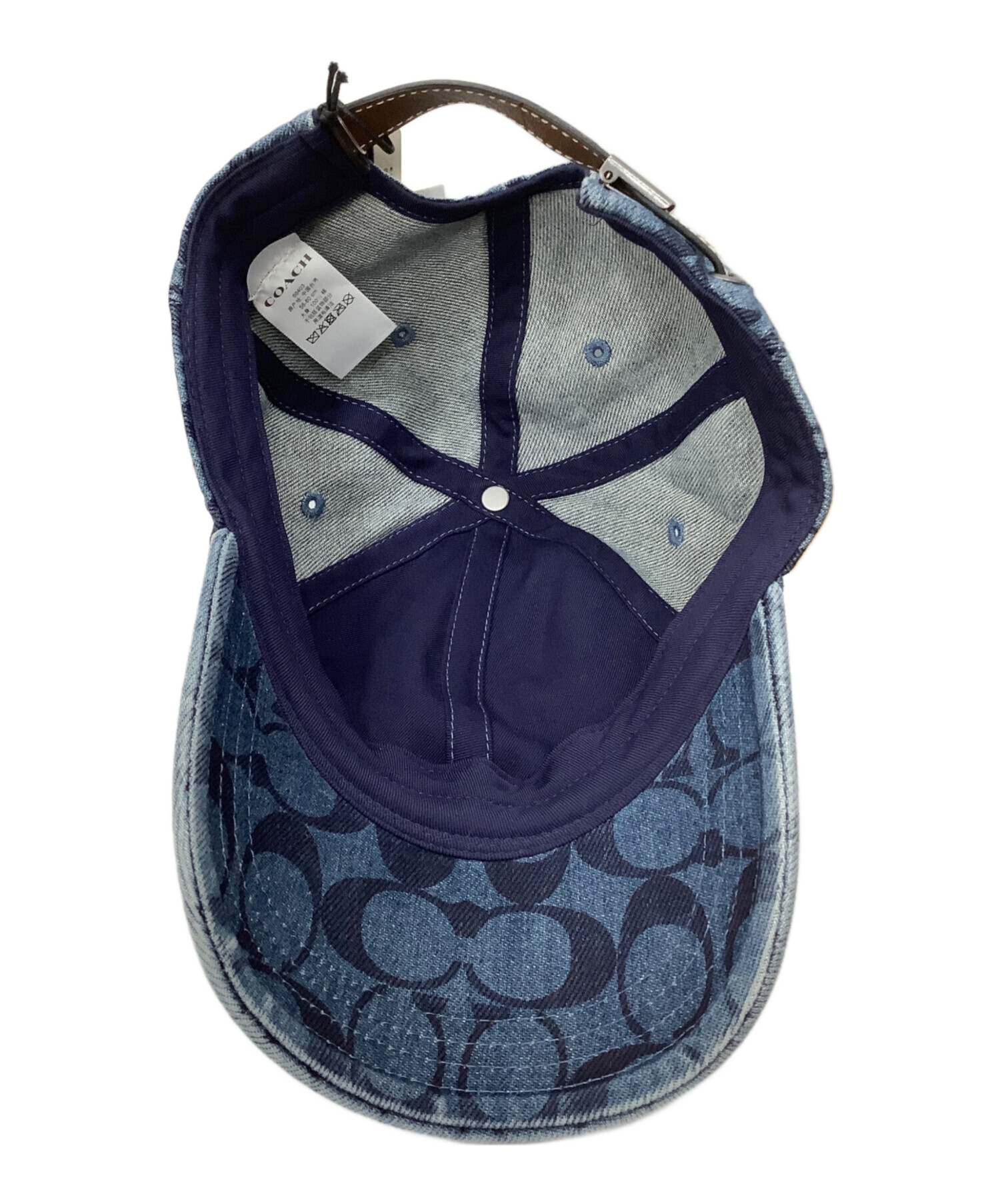 中古・古着通販】COACH (コーチ) キャップ ブルー サイズ:56−60cm