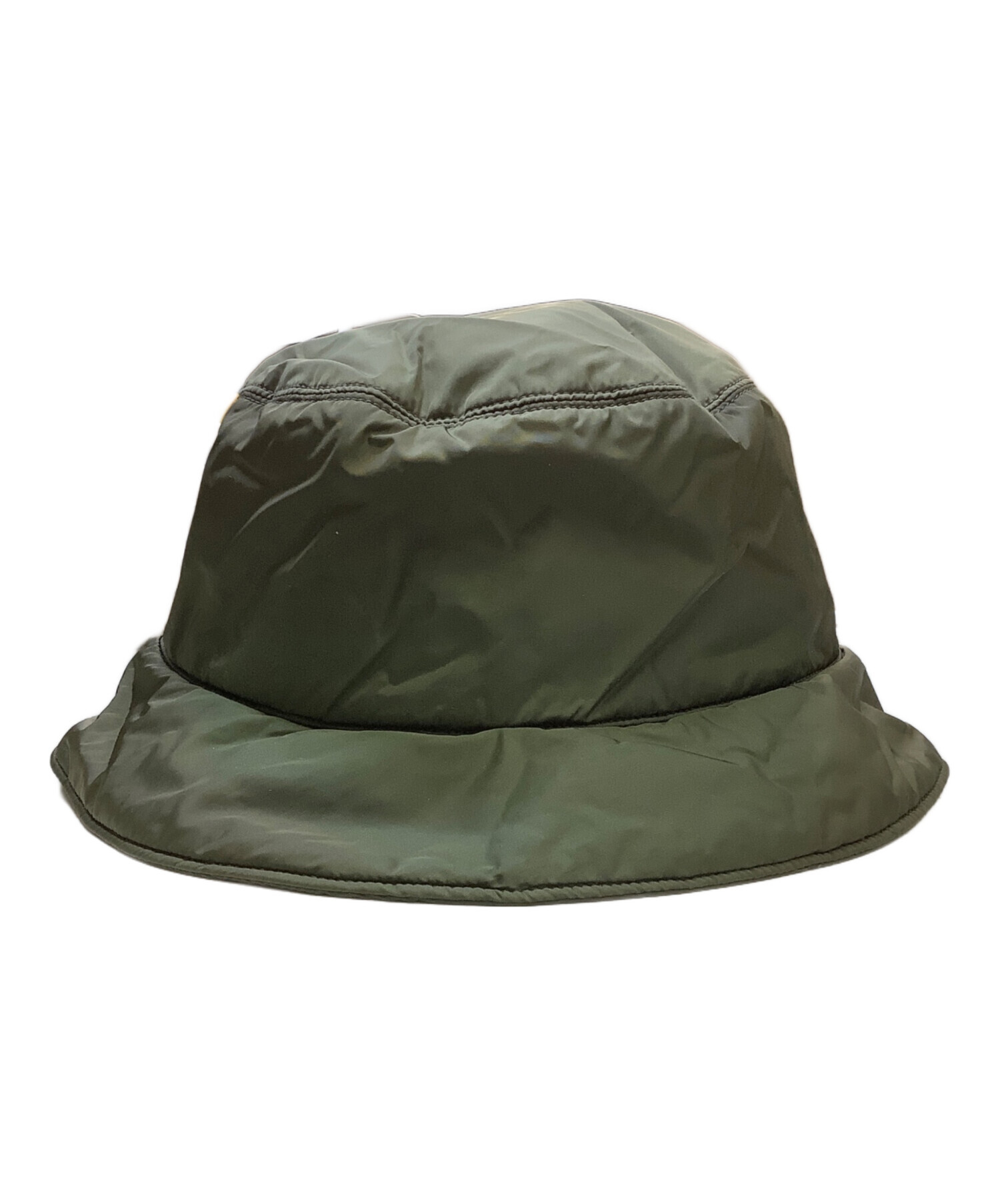 PRADA プラダスポーツラバーロゴパッチ ナイロン バケットハット 帽子耳当て PRADA プラダスポーツラバーロゴパッチ ナイロン バケットハット 帽子