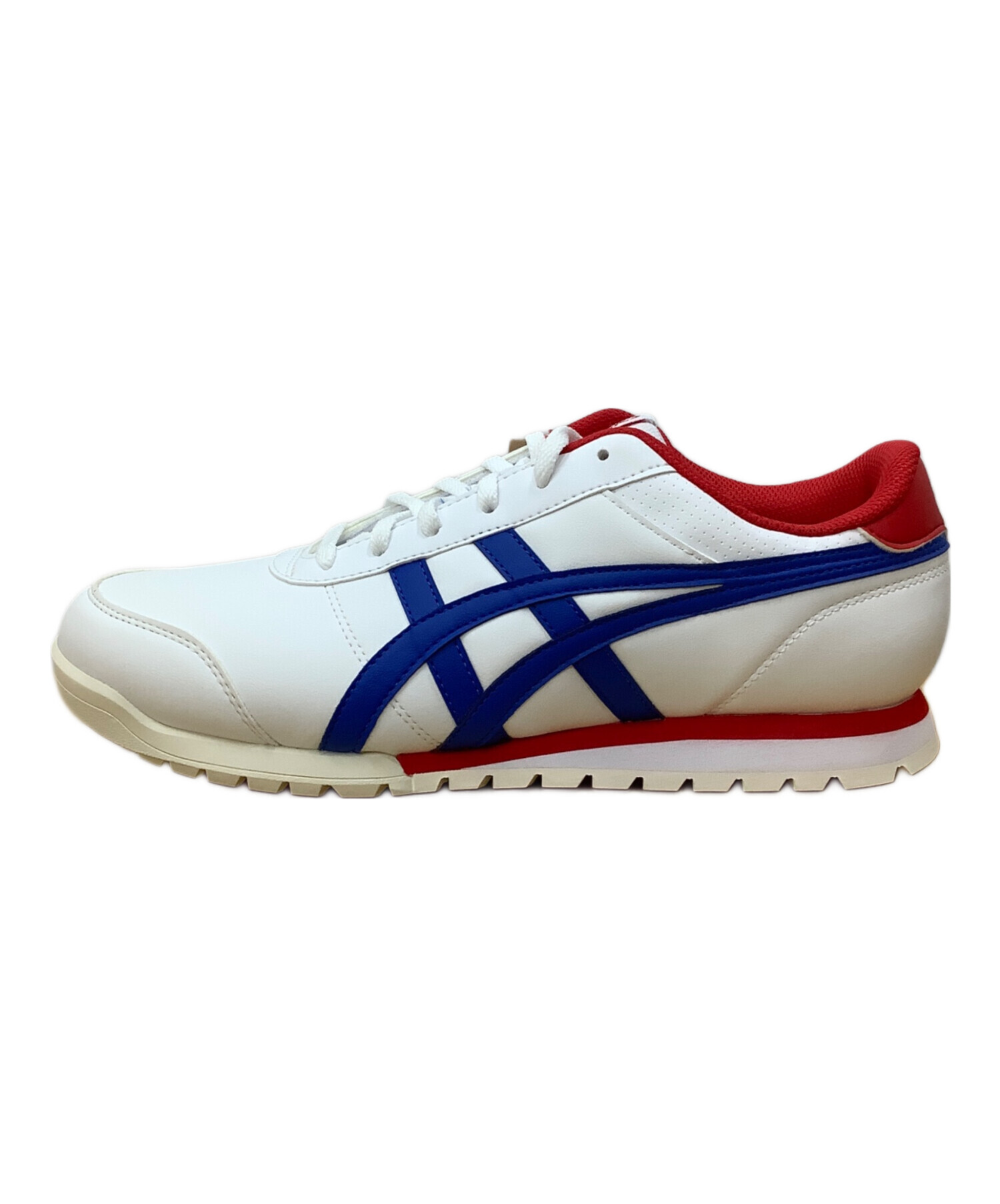 ASICS スニーカー ゴルフ　ホワイト/ブルー/レッド 中古・古着通販】asics (アシックス) ゴルフシューズ ホワイト サイズ