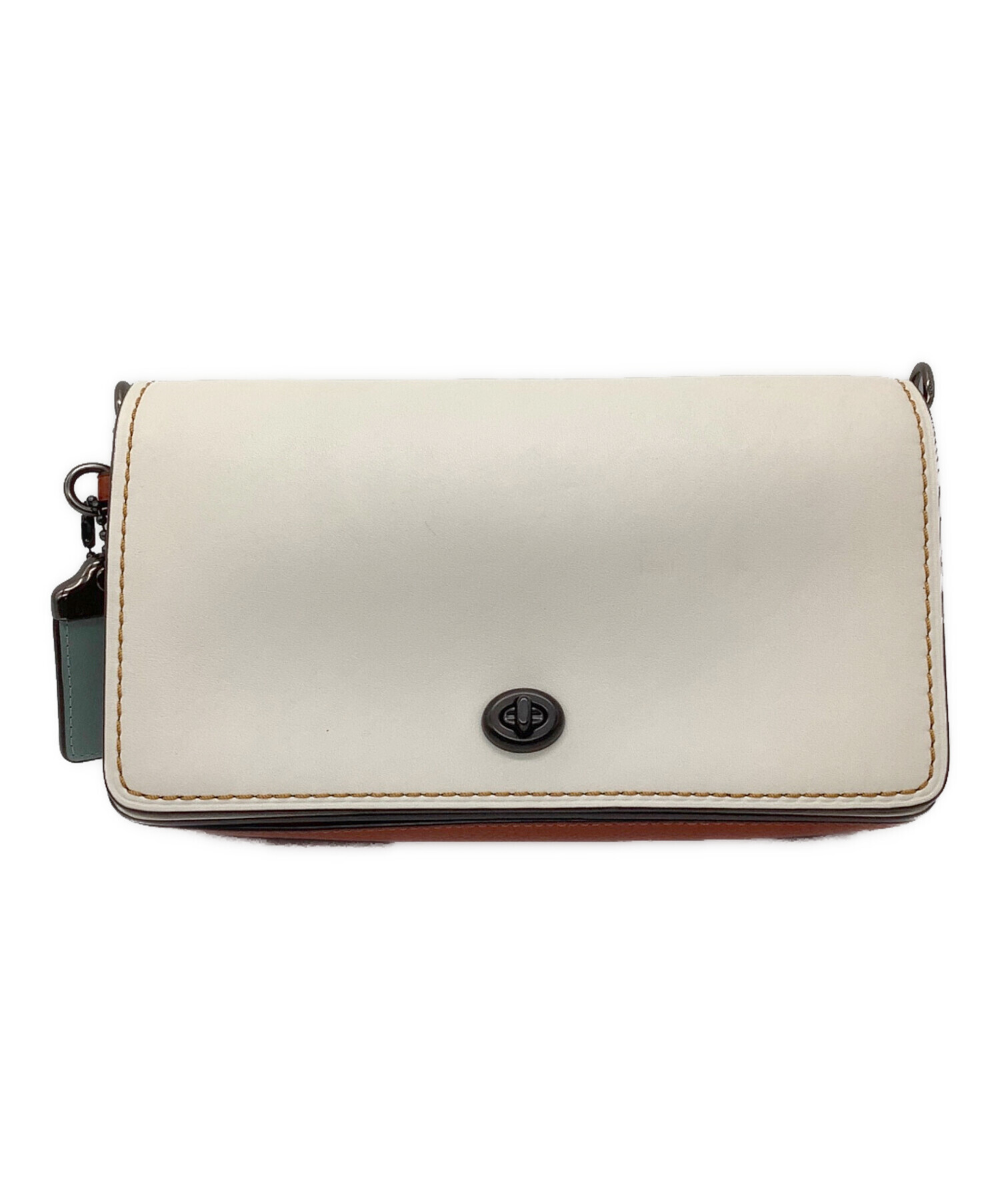 中古・古着通販】COACH (コーチ) ショルダーバッグ ベージュ×ブルー