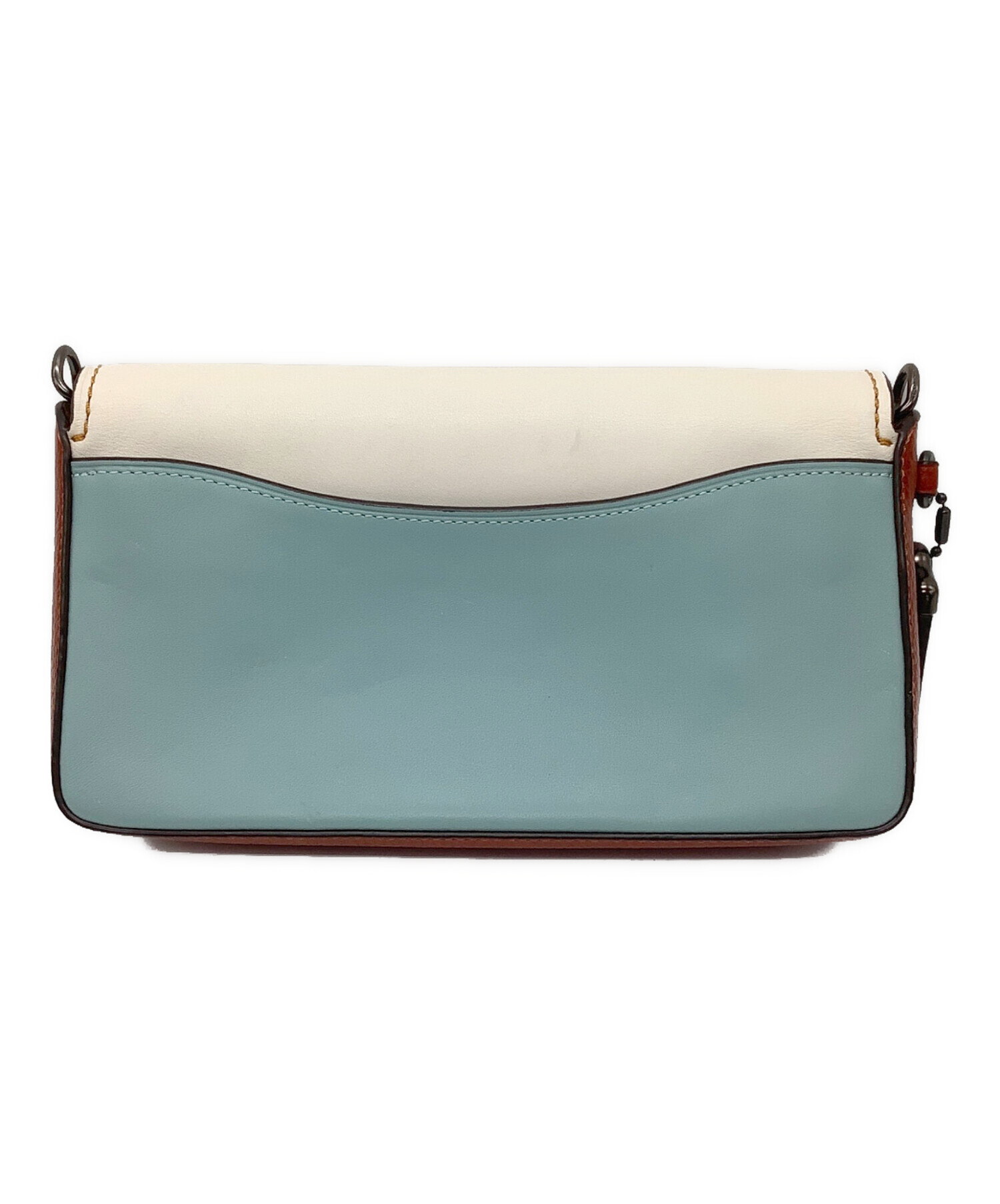 中古・古着通販】COACH (コーチ) ショルダーバッグ ベージュ×ブルー