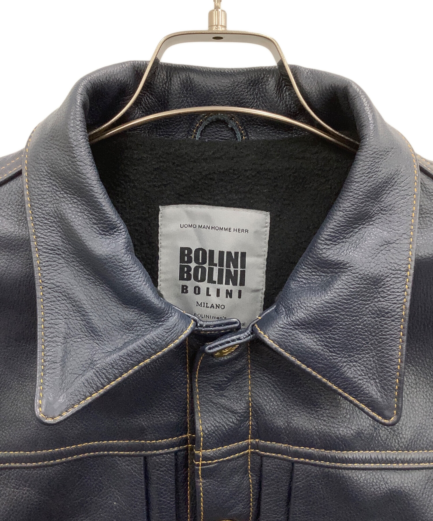 中古・古着通販】BOLINI (ボリーニ) レザージャケット インディゴ 