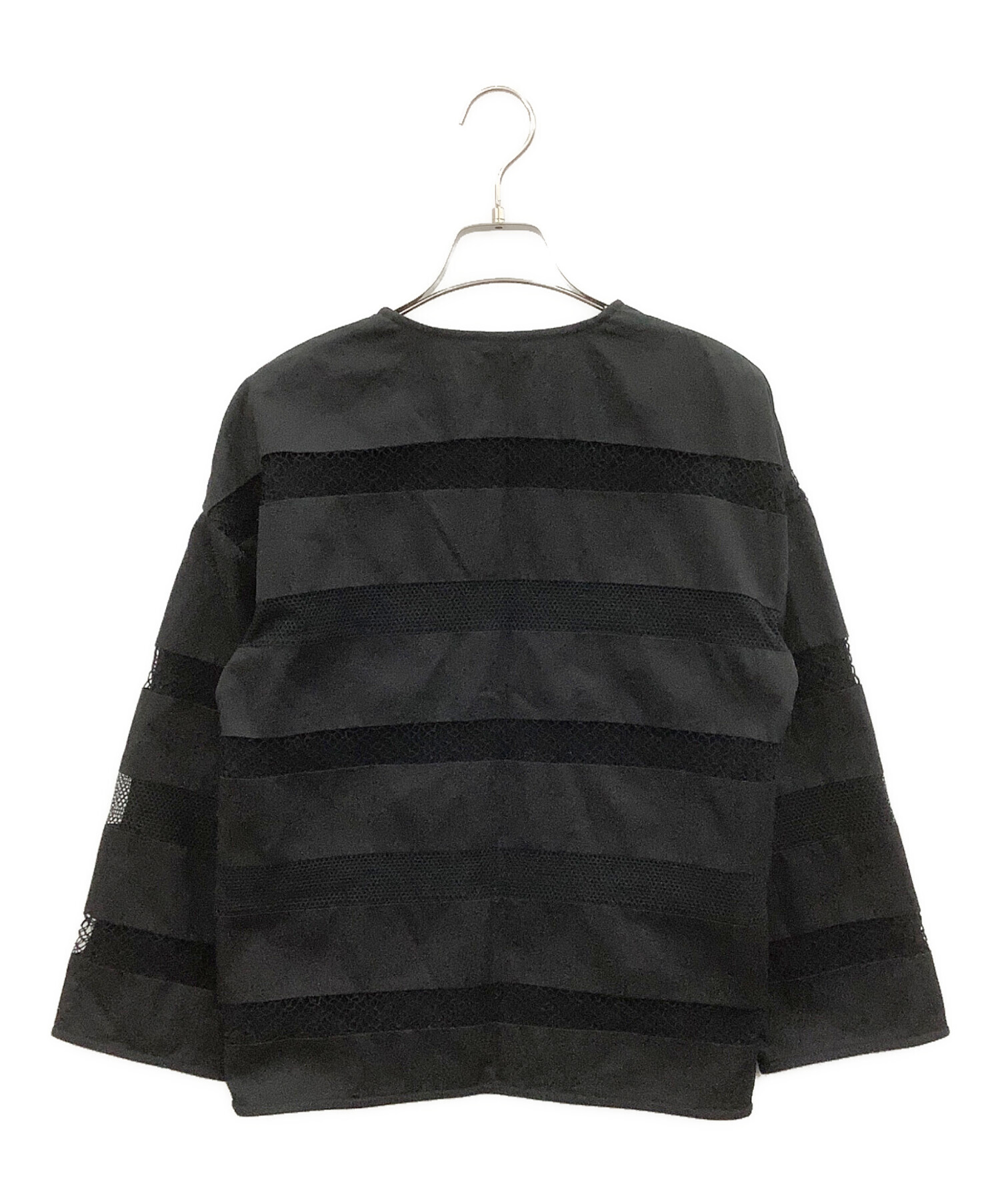 中古・古着通販】ETRO (エトロ) ノーカラージャケット ブラック サイズ