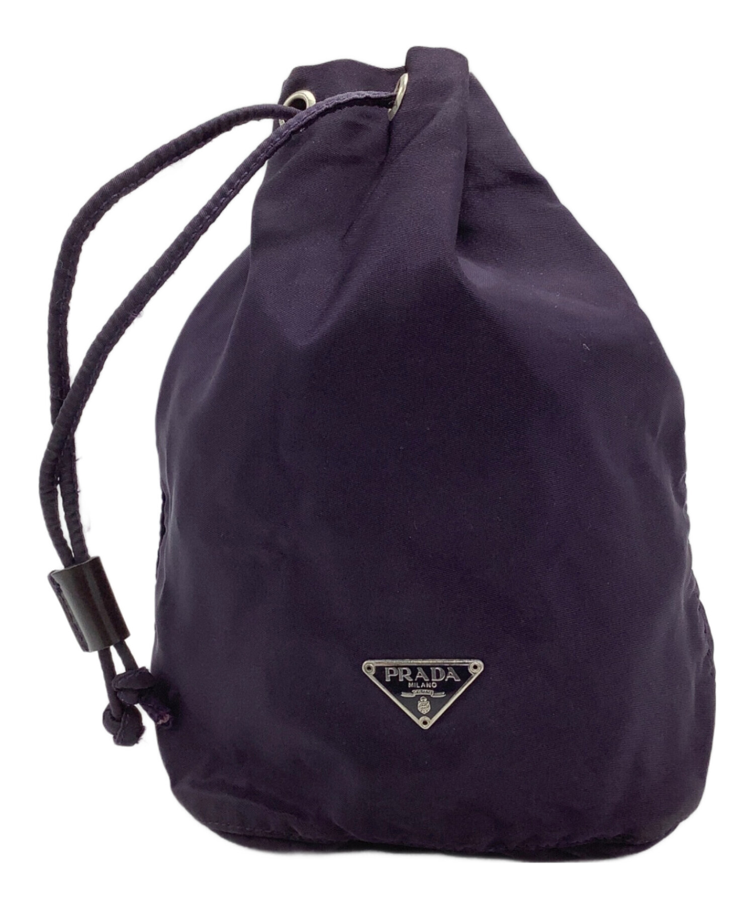 PRADA パープル巾着 中古・古着通販】PRADA (プラダ) 巾着ポーチ パープル サイズ