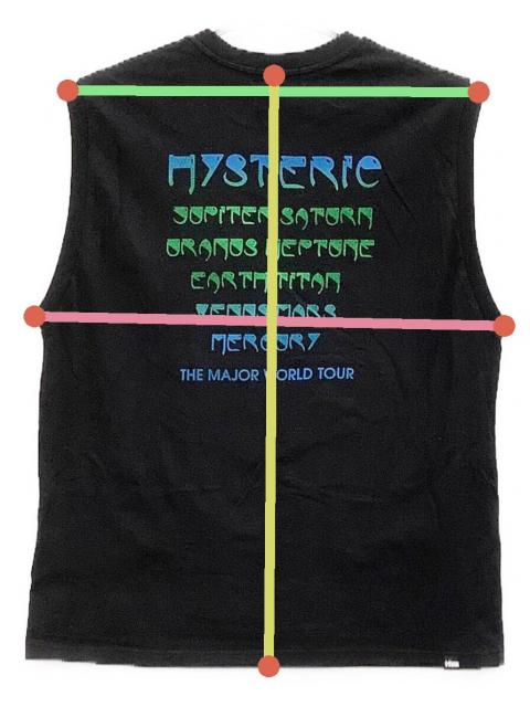 HYSTERIC GLAMOUR MAJOR WORLD TOUR ノースリーブ 中古・古着通販】Hysteric Glamour (ヒステリックグラマー) MAJOR