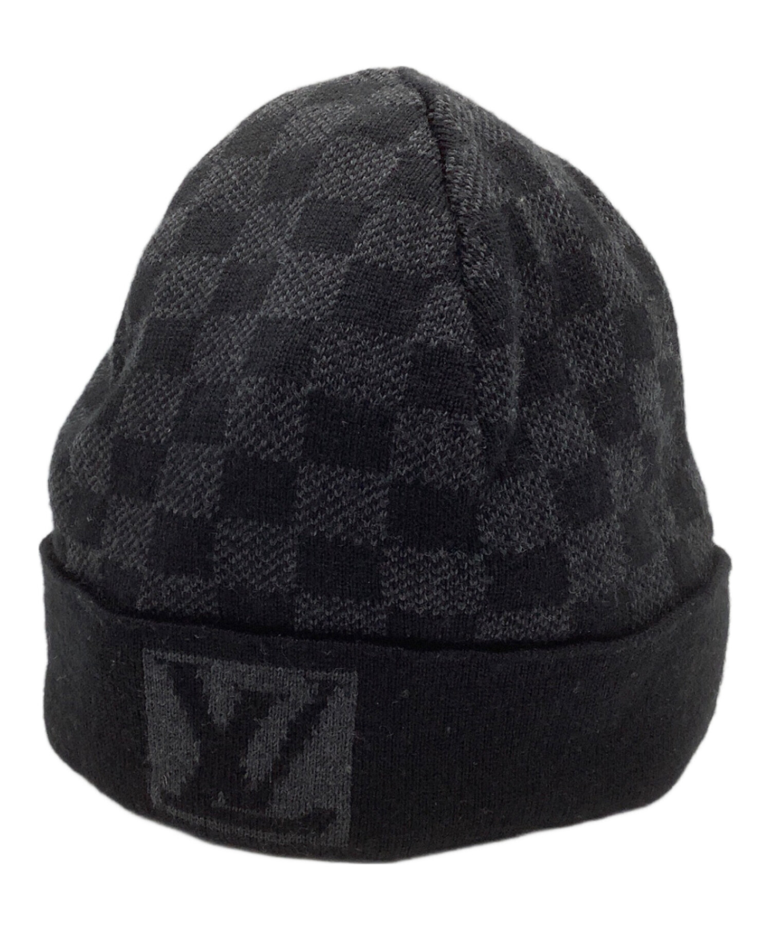 【希少】 ルイ ヴィトン ボネプティ ニット帽 ダミエ ブラック 中古・古着通販】LOUIS VUITTON (ルイ ヴィトン) ビーニー/ボネ プティ