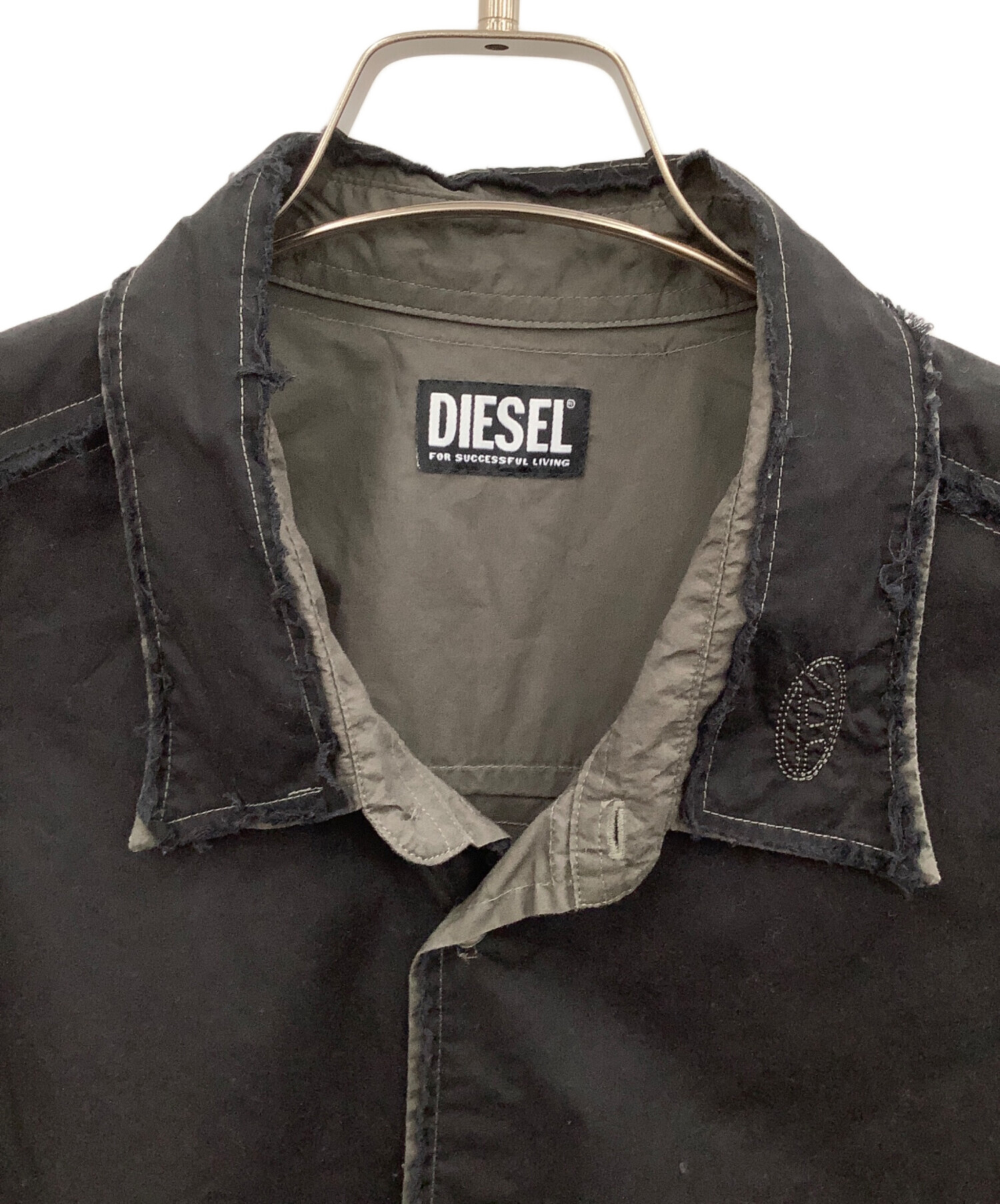 中古・古着通販】DIESEL (ディーゼル) 長袖シャツ S-WEEZER ブラック