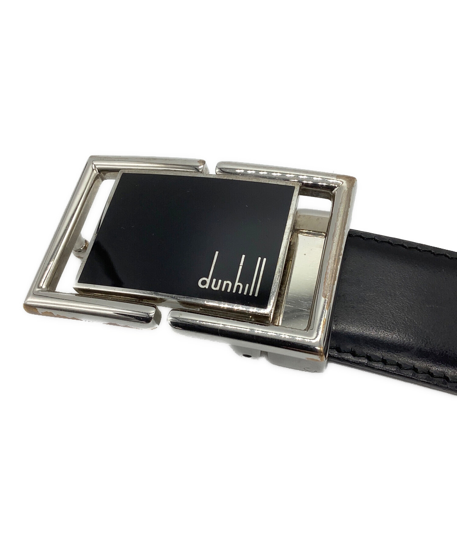 中古・古着通販】dunhill (ダンヒル) レザーベルト ブラック サイズ:42