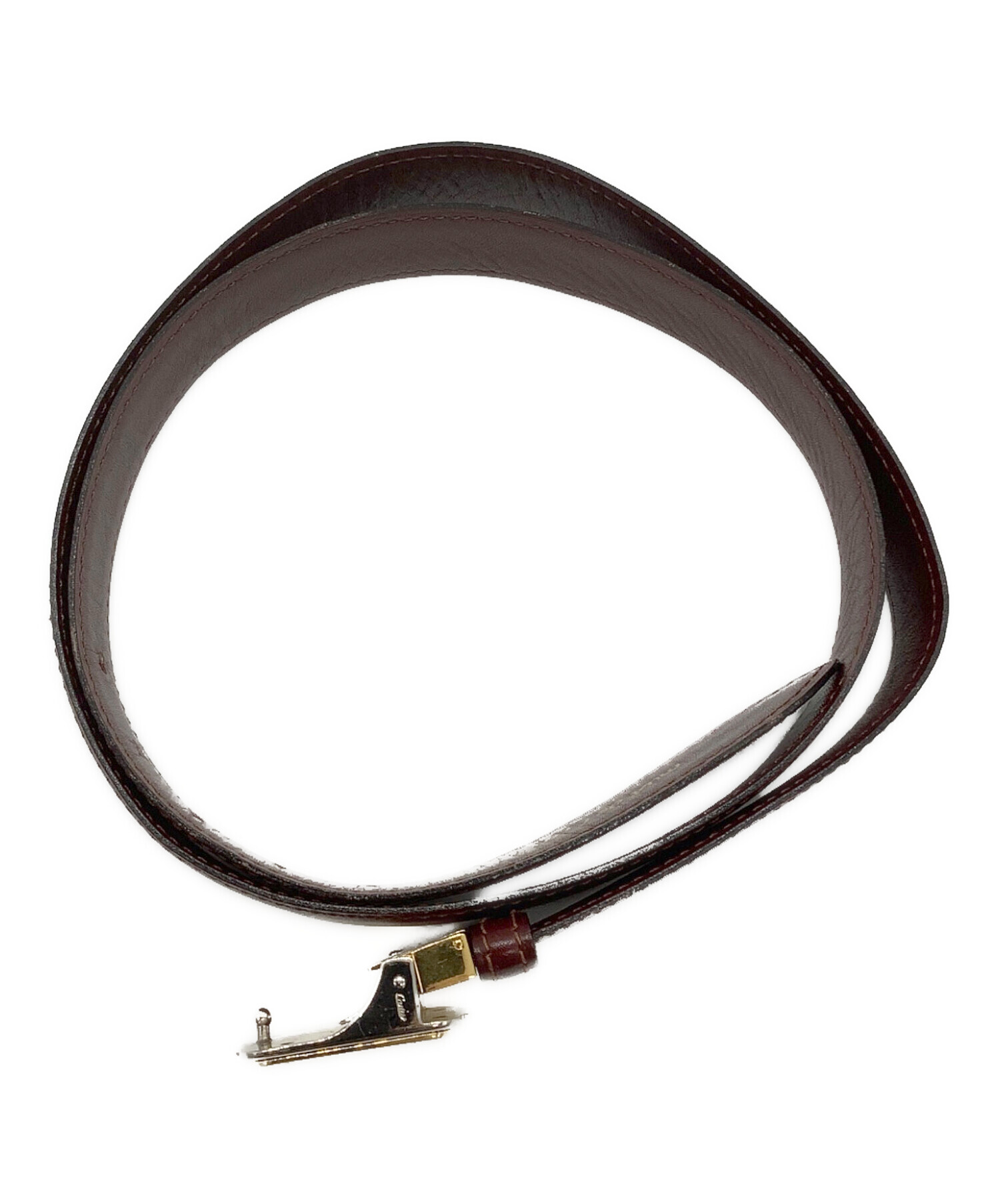 中古・古着通販】Cartier (カルティエ) レザーベルト ワインレッド
