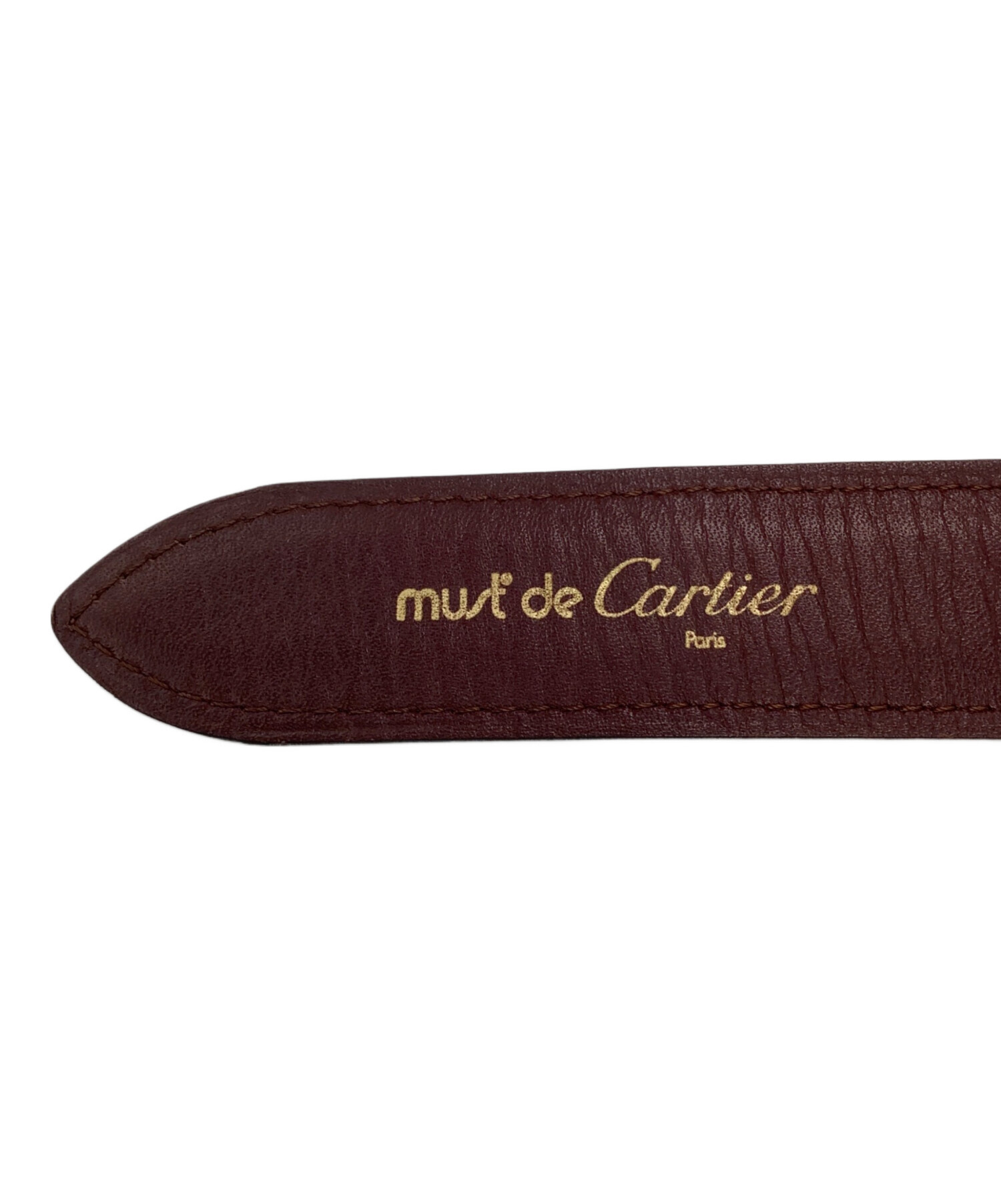 中古・古着通販】Cartier (カルティエ) レザーベルト ワインレッド
