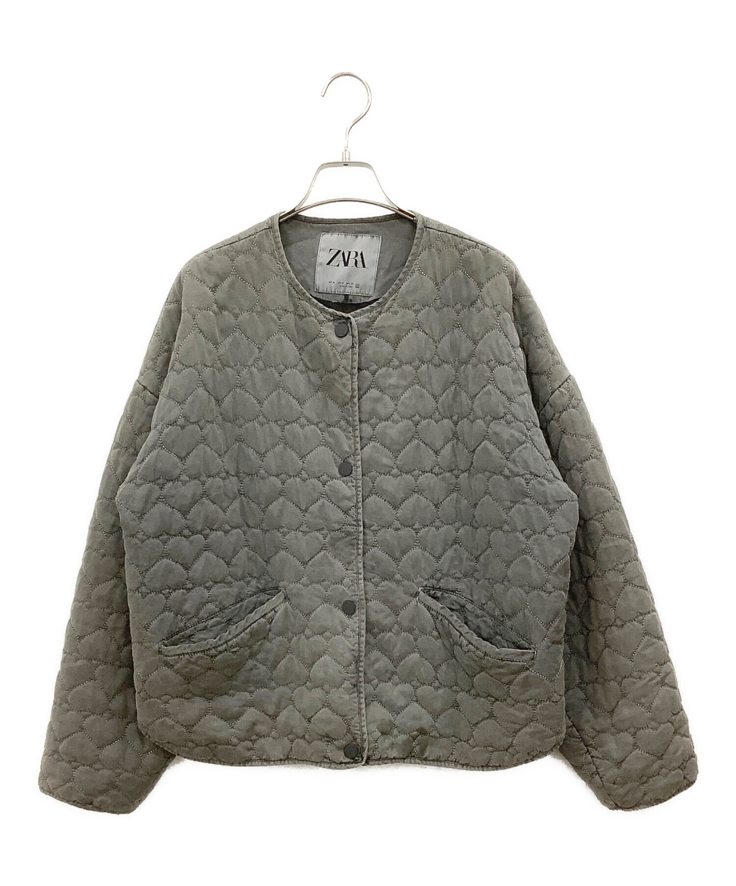 中古・古着通販】ZARA (ザラ) キルティングジャケット グレー サイズ:M 