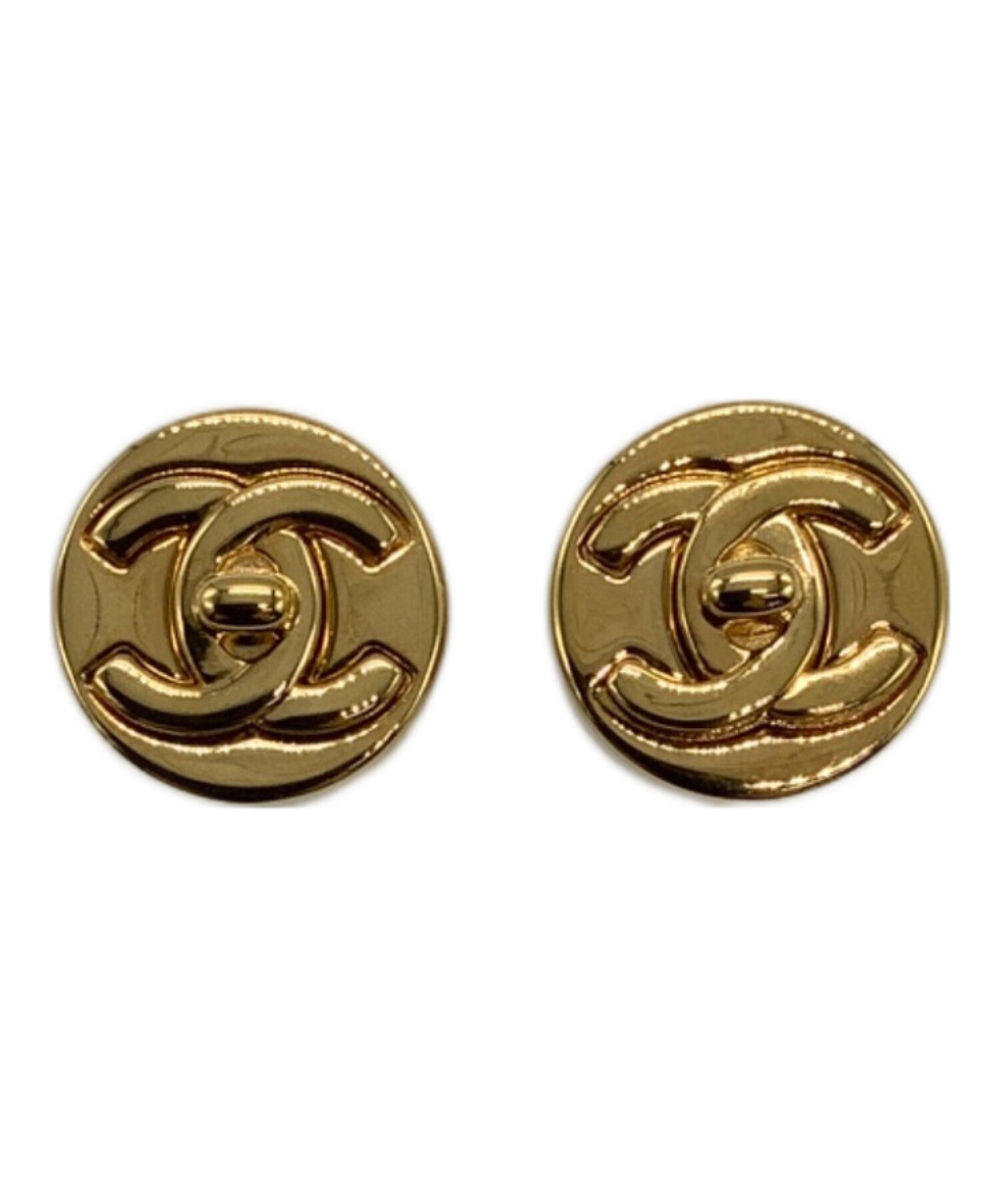 中古・古着通販】CHANEL (シャネル) イヤリング ゴールド サイズ