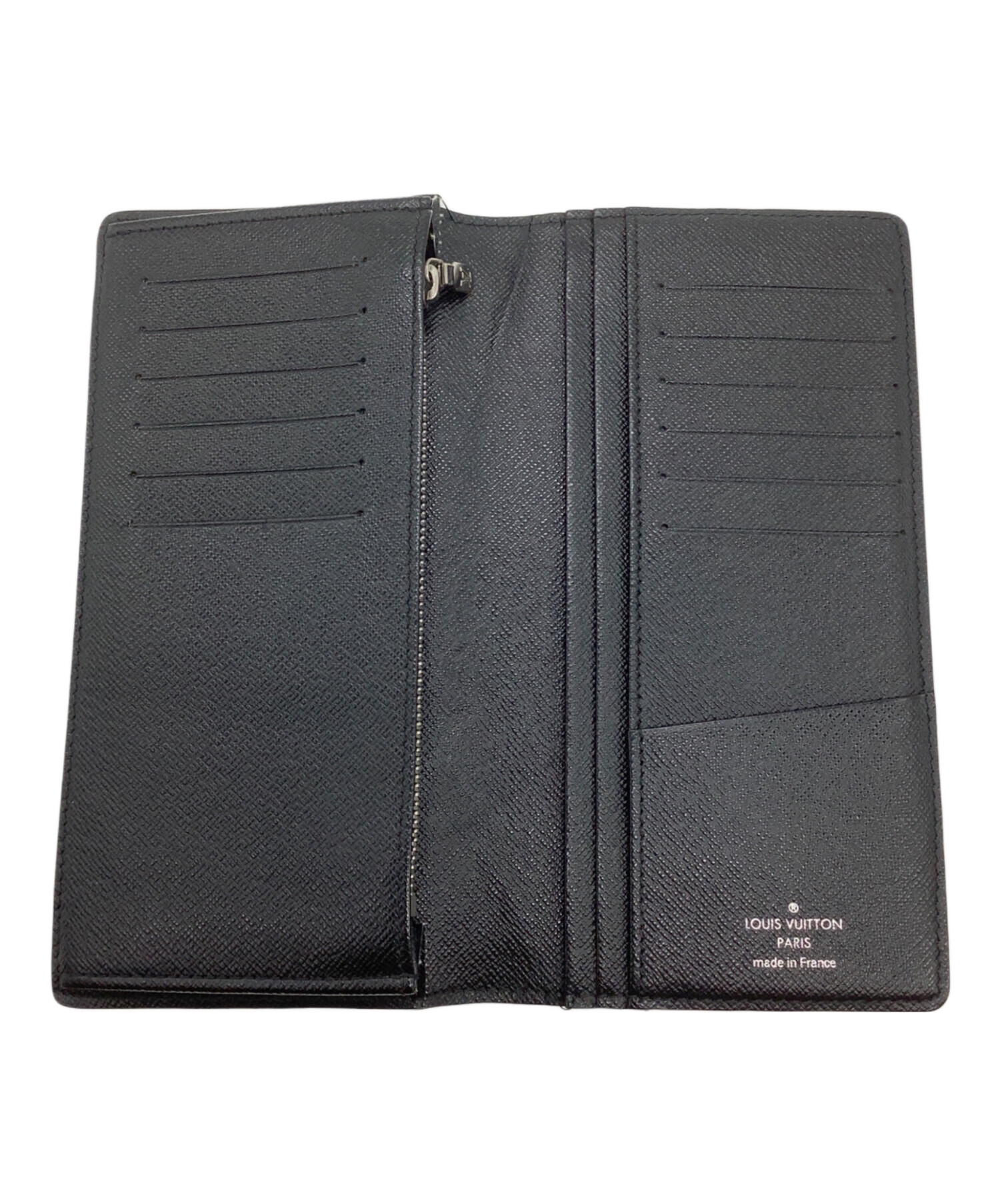 【未使用保管品】ルイヴィトン ポルトフォイユ ブラザ 長財布 ブラック レザー 中古・古着通販】LOUIS VUITTON (ルイ ヴィトン) 長財布