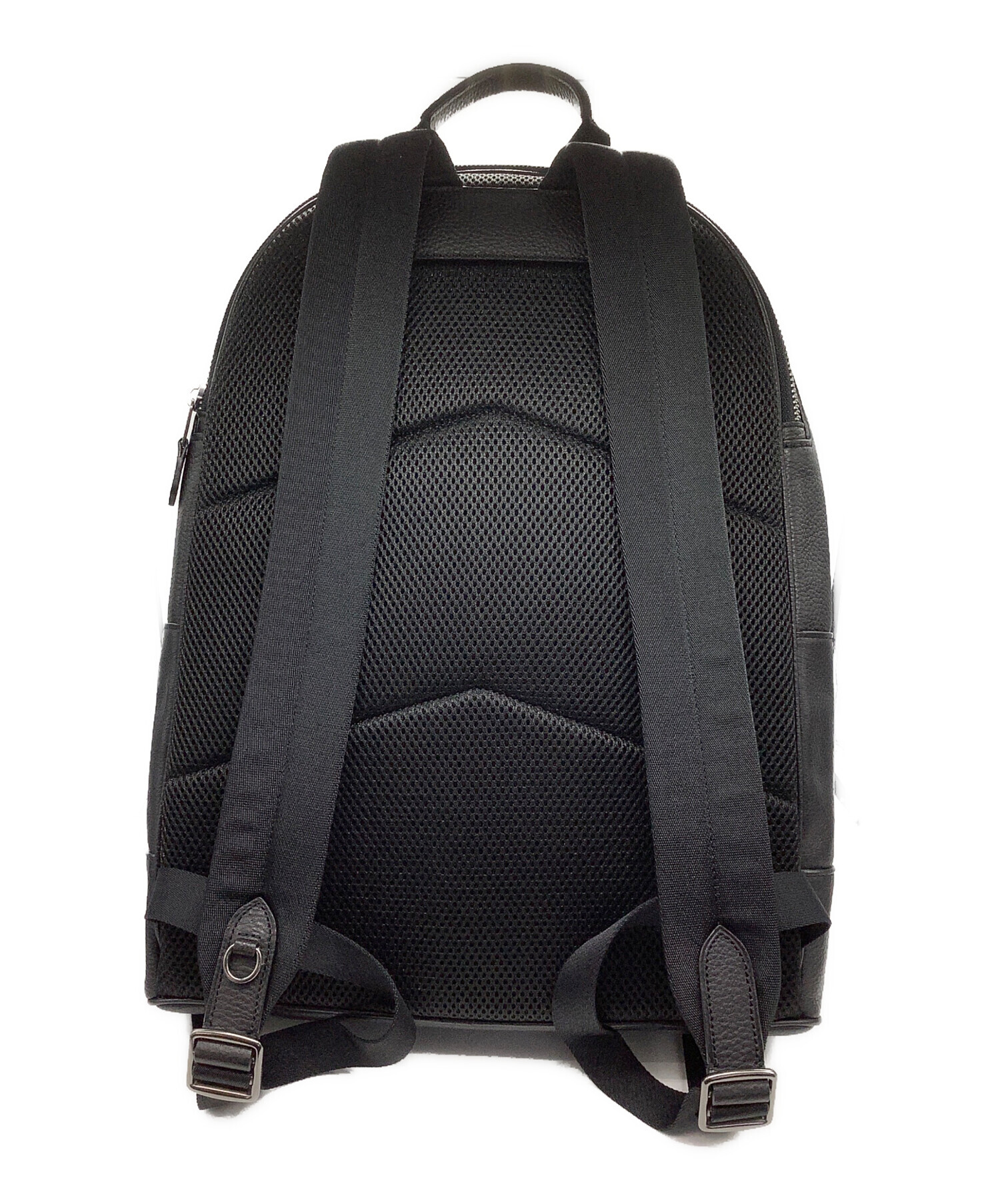 中古・古着通販】COACH (コーチ) レザーリュック ブラック サイズ