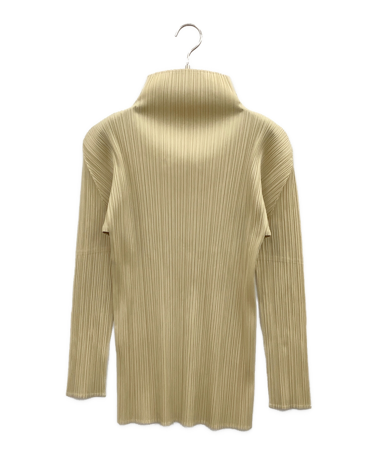 PLEATS PLEASE プリーツプリーズ ブラウス L ベージュ 【古着】【中古】【送料無料】 中古・古着通販】PLEATS PLEASE (プリーツプリーズ) シワ加工プリーツ