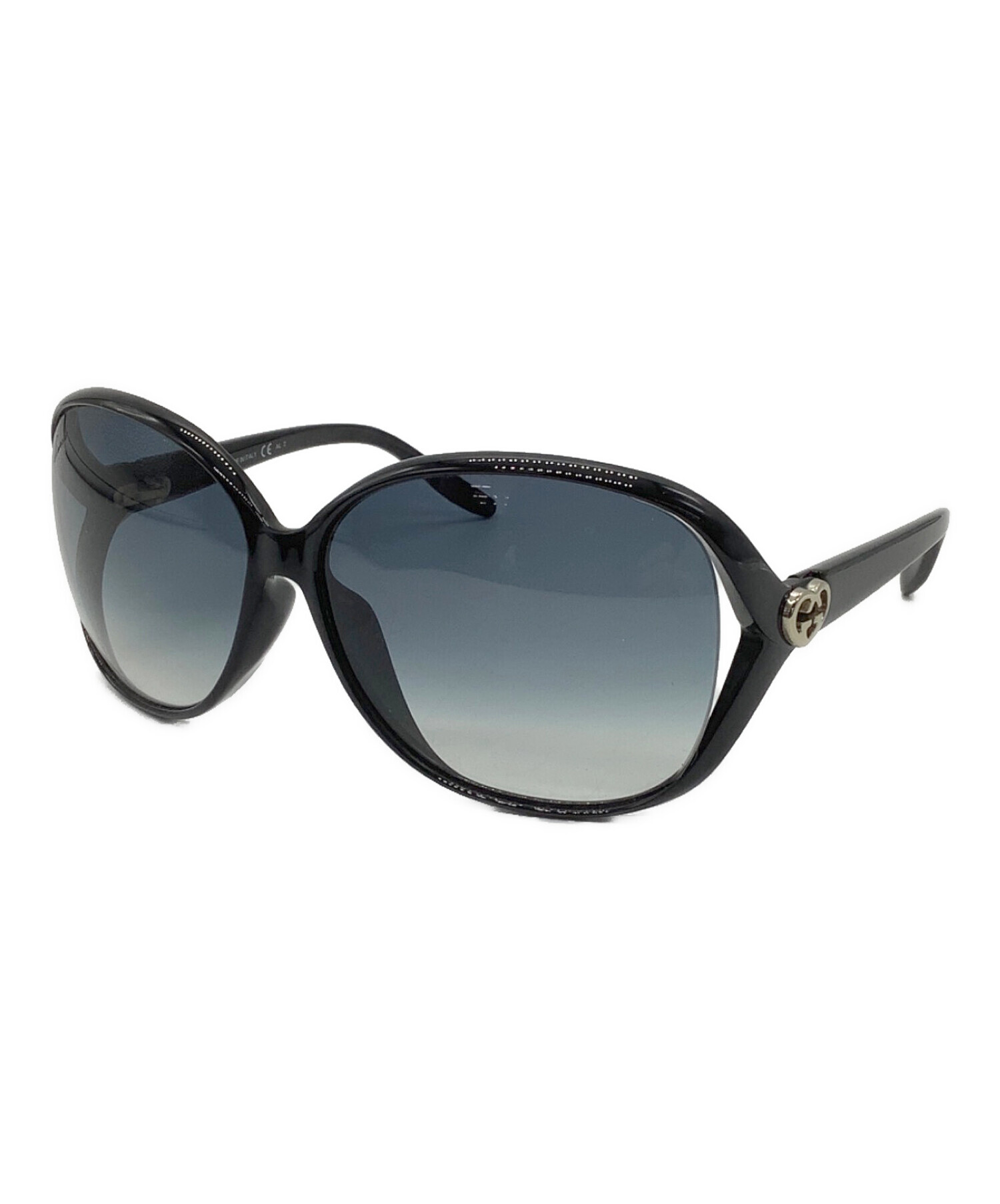 GUCCI グッチ サングラス ブラック レディース 黒 ケース付き 上393 GUCCI グッチ サングラス メンズ レディース ブランド アイウェア UV