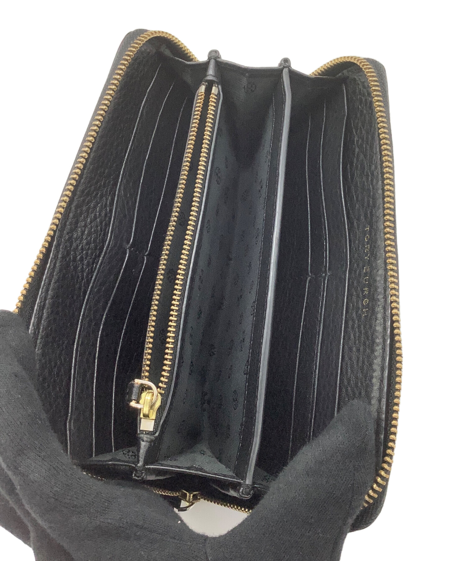 【未使用品】 TORY BURCH トリーバーチ ブラック 長財布 キルティング 中古・古着通販】TORY BURCH (トリーバーチ) 長財布 ブラック サイズ