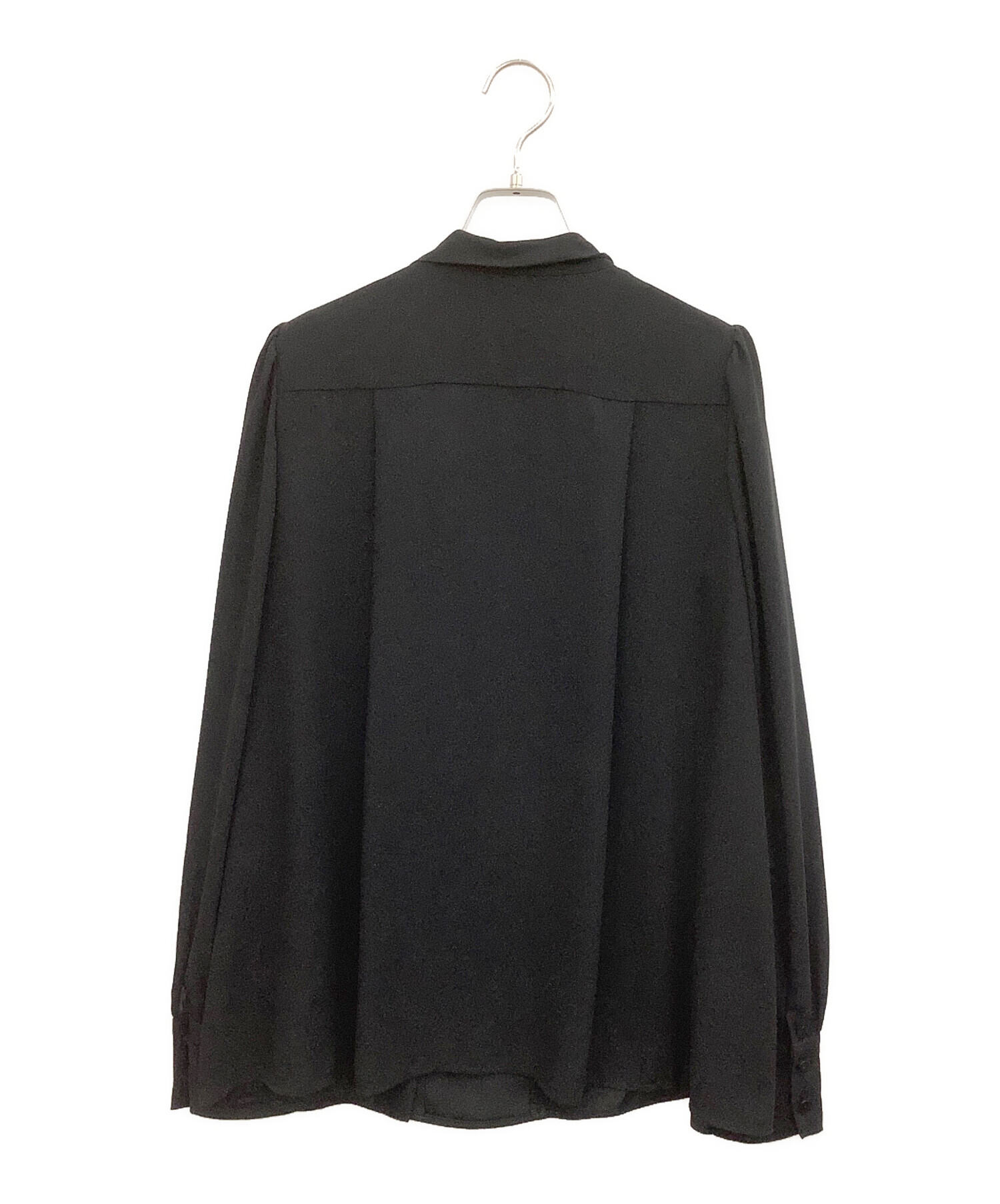 中古・古着通販】FOXEY (フォクシー) 長袖ブラウス ブラック サイズ:42