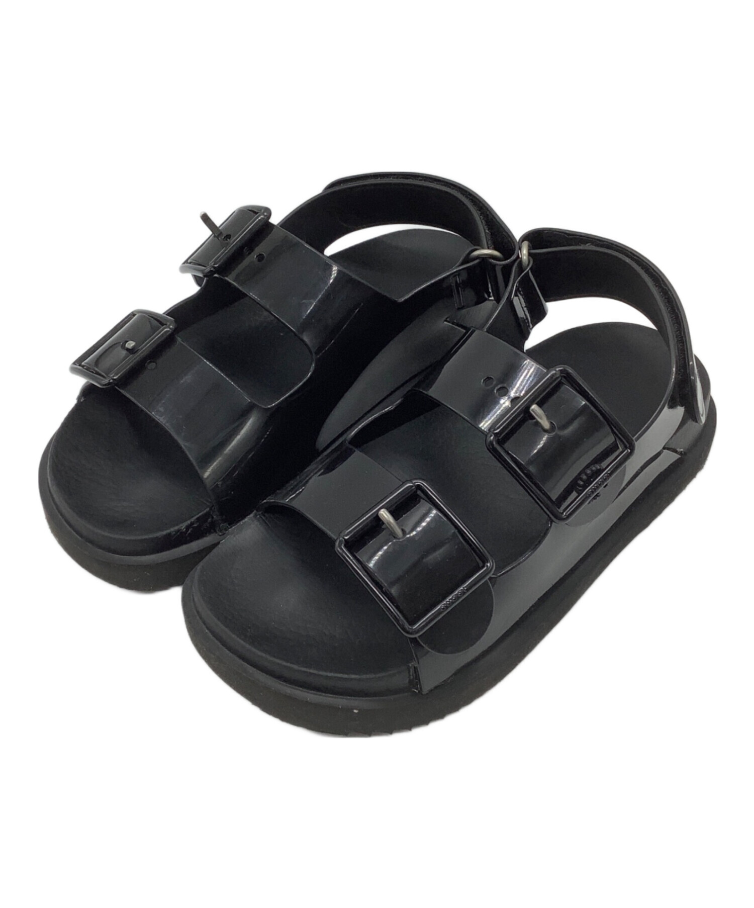 中古・古着通販】GUCCI (グッチ) ミニダブルGサンダル ブラック サイズ 中古・古着通販】GUCCI (グッチ) ミニダブルGサンダル ブラック サイズ