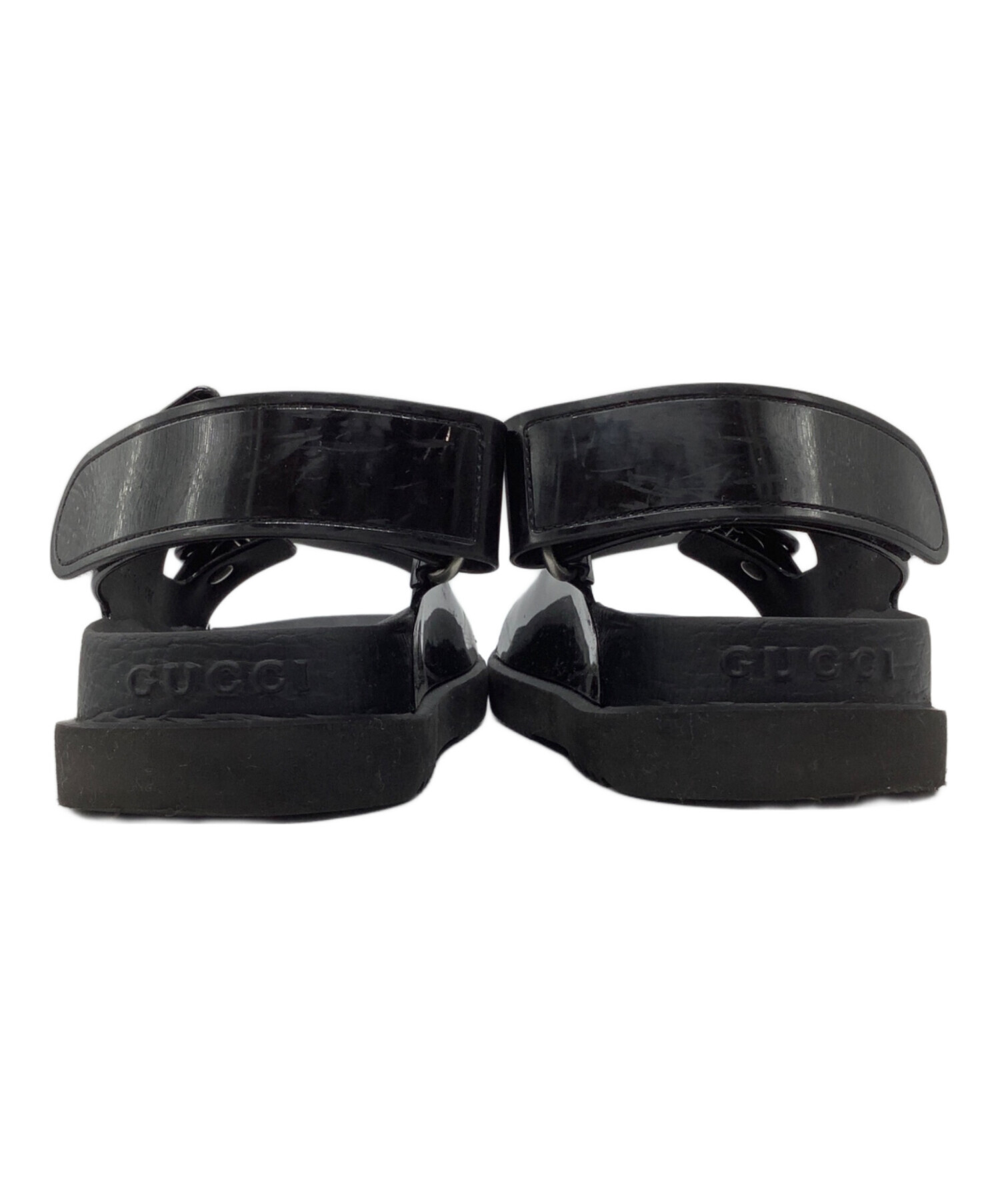 中古・古着通販】GUCCI (グッチ) ミニダブルGサンダル ブラック サイズ