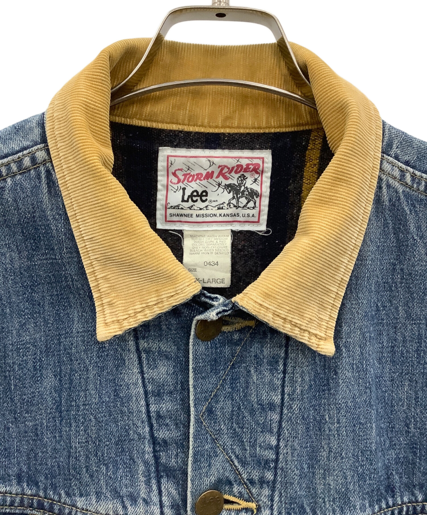 中古・古着通販】LEE (リー) デニムジャケット ブルー サイズ:XL