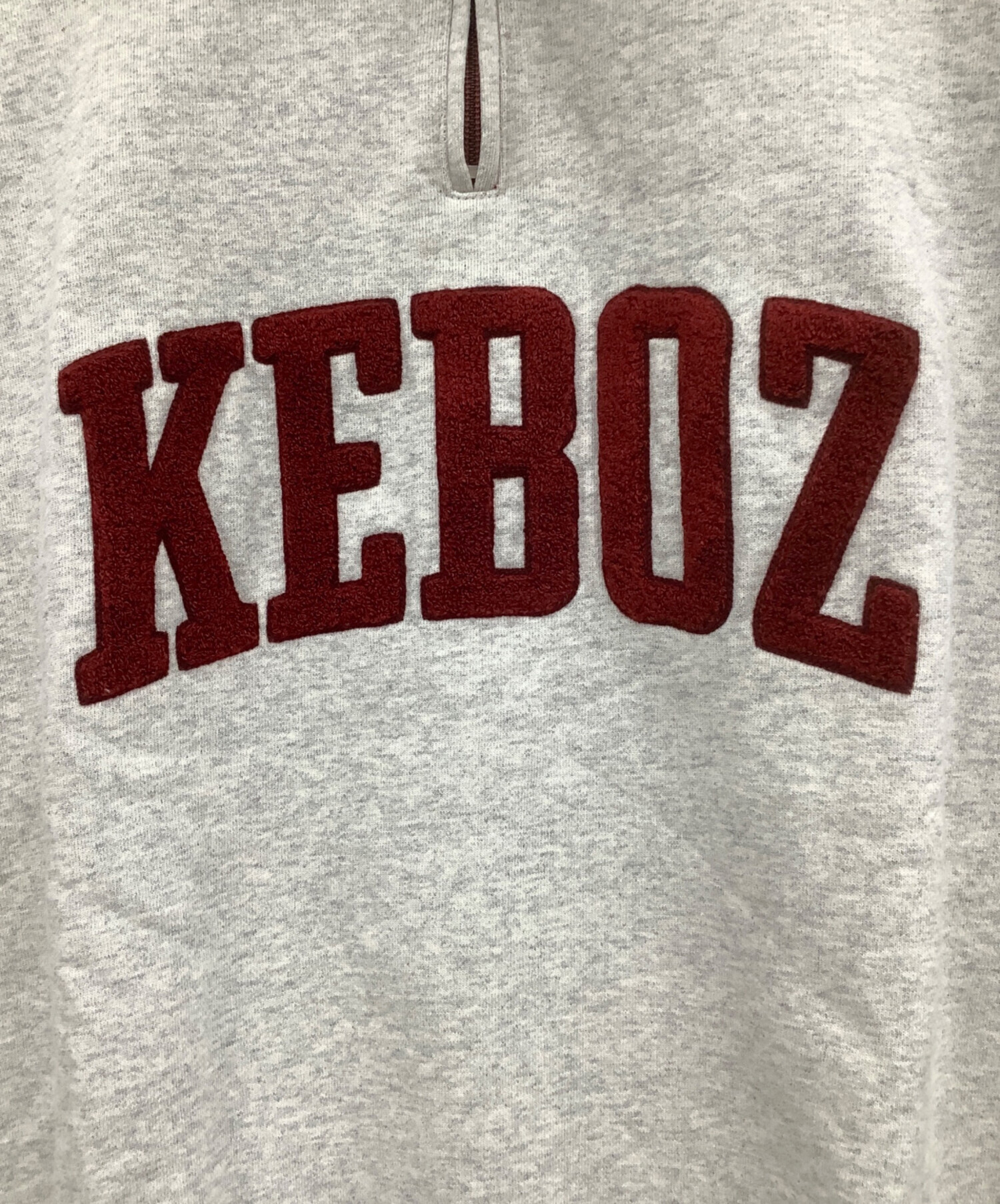 中古・古着通販】KEBOZ (ケボズ) ハーフジップスウェット グレー