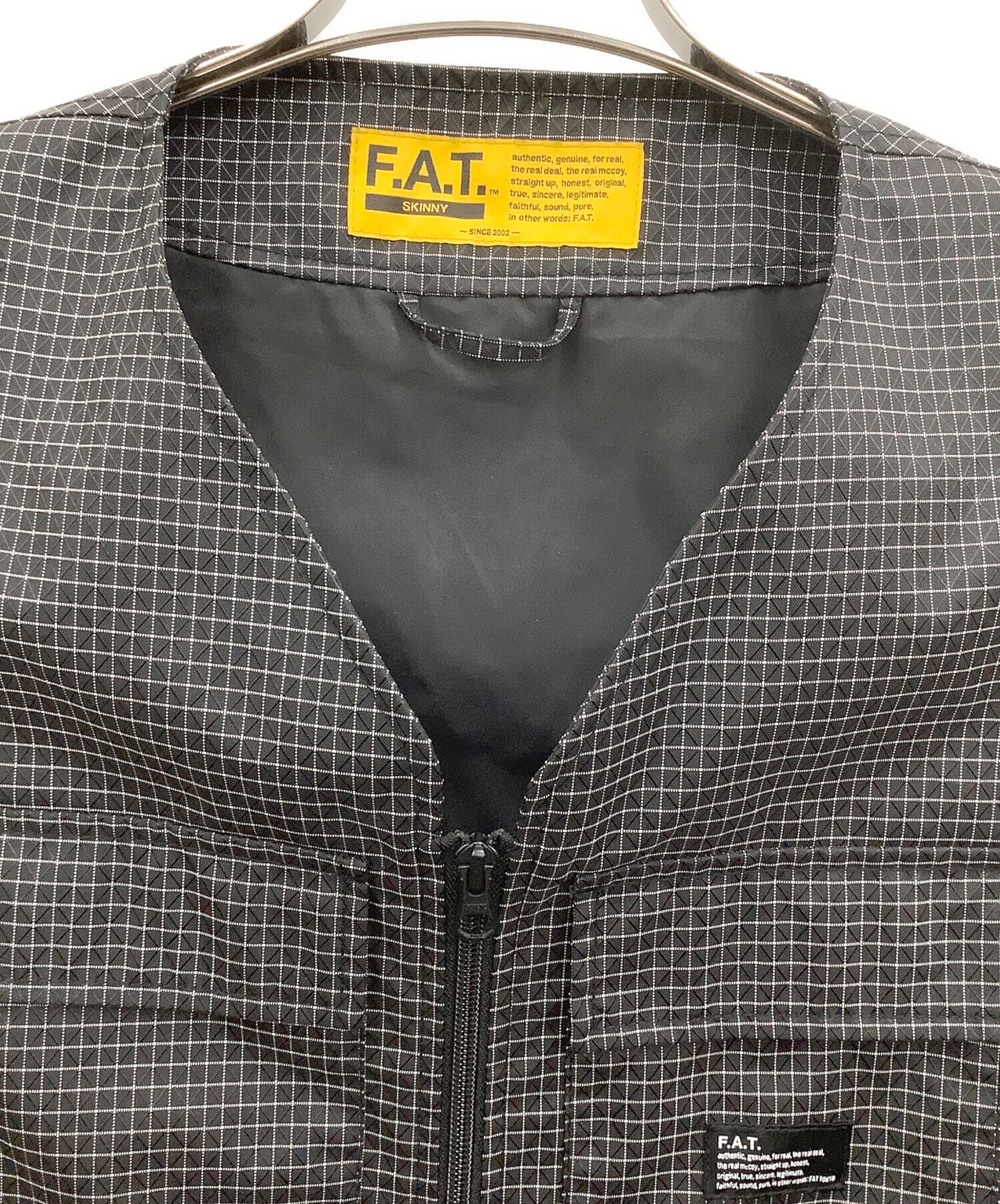 中古・古着通販】FAT (エフエーティー) ナイロンベスト ブラック