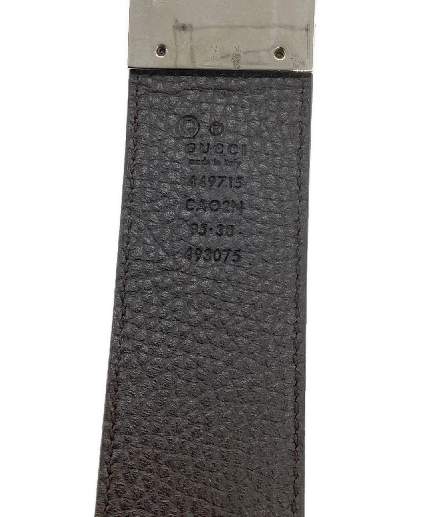 中古・古着通販】GUCCI (グッチ) レザーベルト ブラック サイズ:95 中古・古着通販】GUCCI (グッチ) レザーベルト ブラック サイズ:95