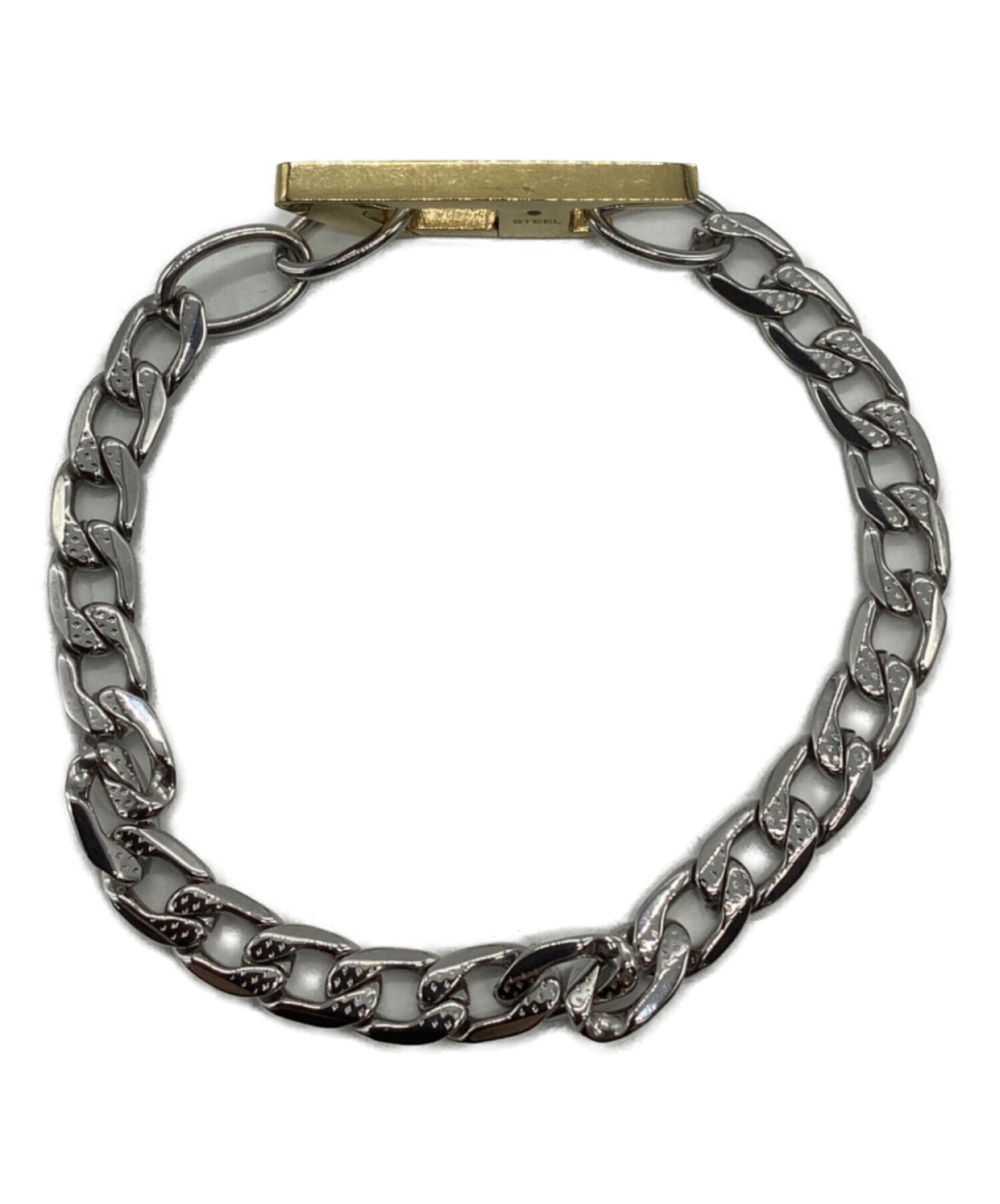 【未使用タグ付き】ディーゼル　ブレスレット 中古・古着通販】DIESEL (ディーゼル) ロゴブレスレット シルバー