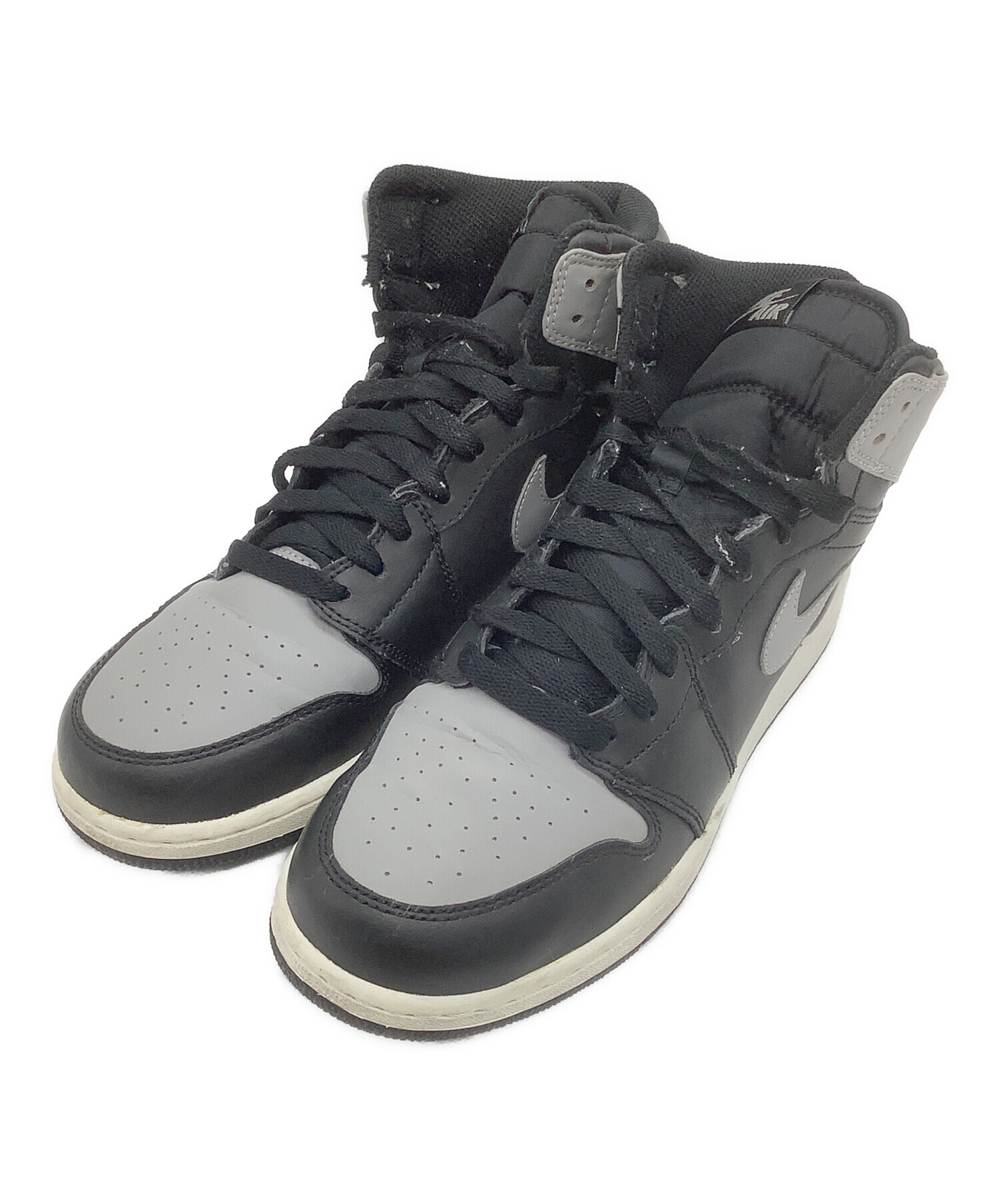 中古・古着通販】NIKE (ナイキ) ハイカットスニーカー ブラック×グレー 