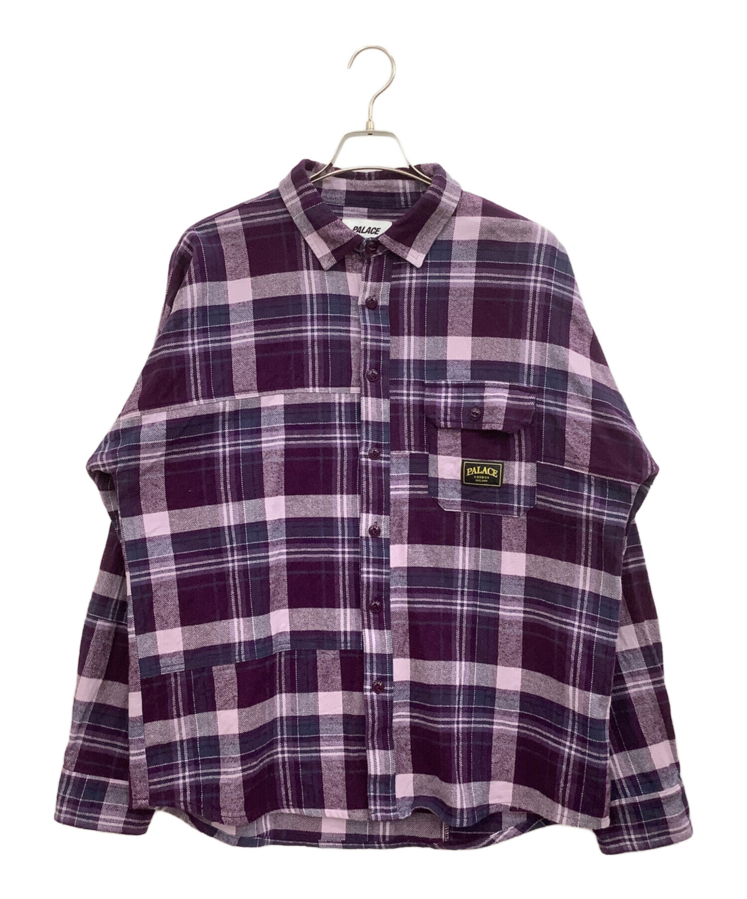 トップス PALACE LUMBER YAK PATCH OVERSHIRT PURPLE 中古・古着通販】PALACE (パレス) Lumber Yak Patch Overshirt