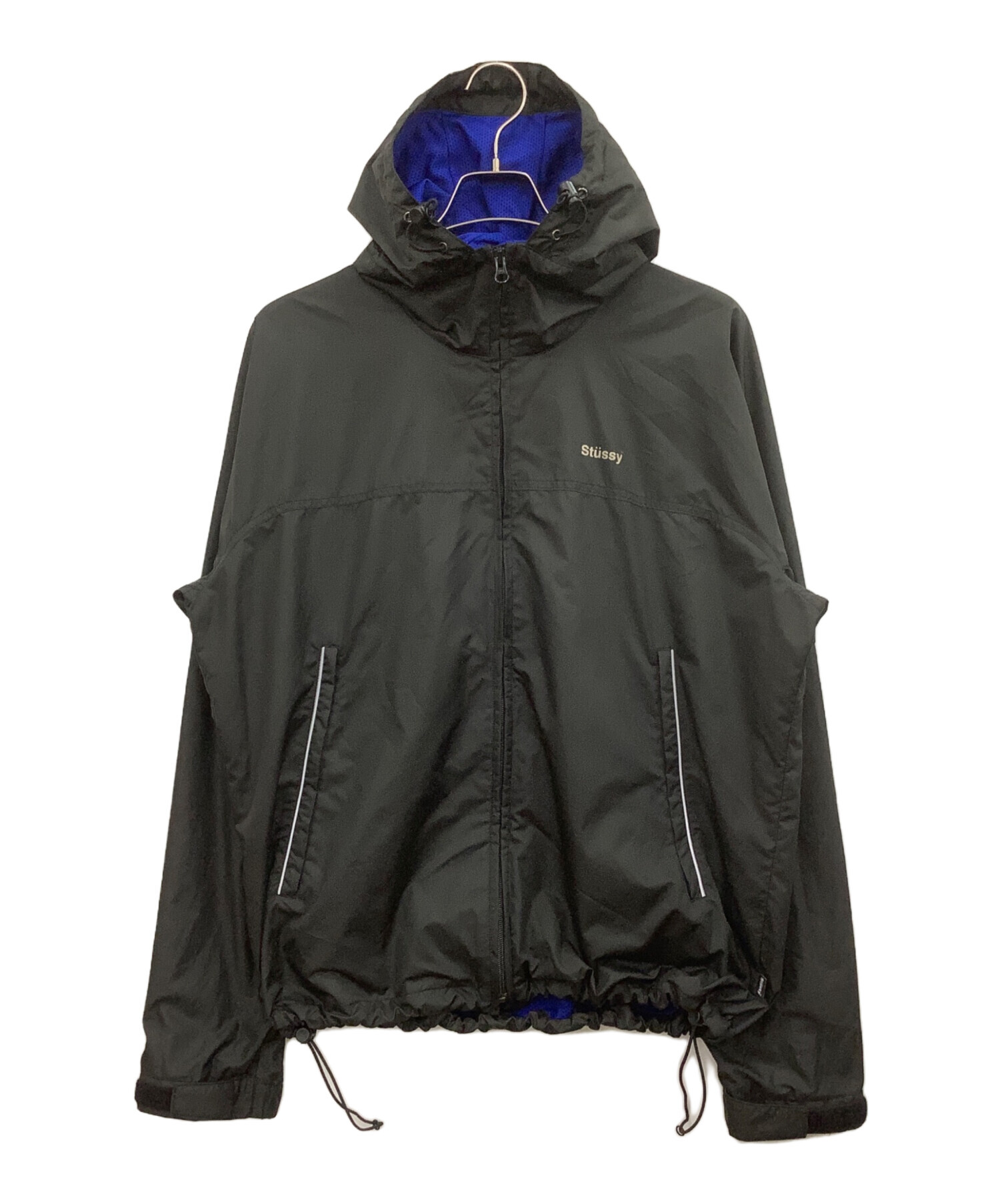 STUSSY ブラック ジャケット Lサイズ 中古・古着通販】stussy (ステューシー) ナイロンジャケット ブラック