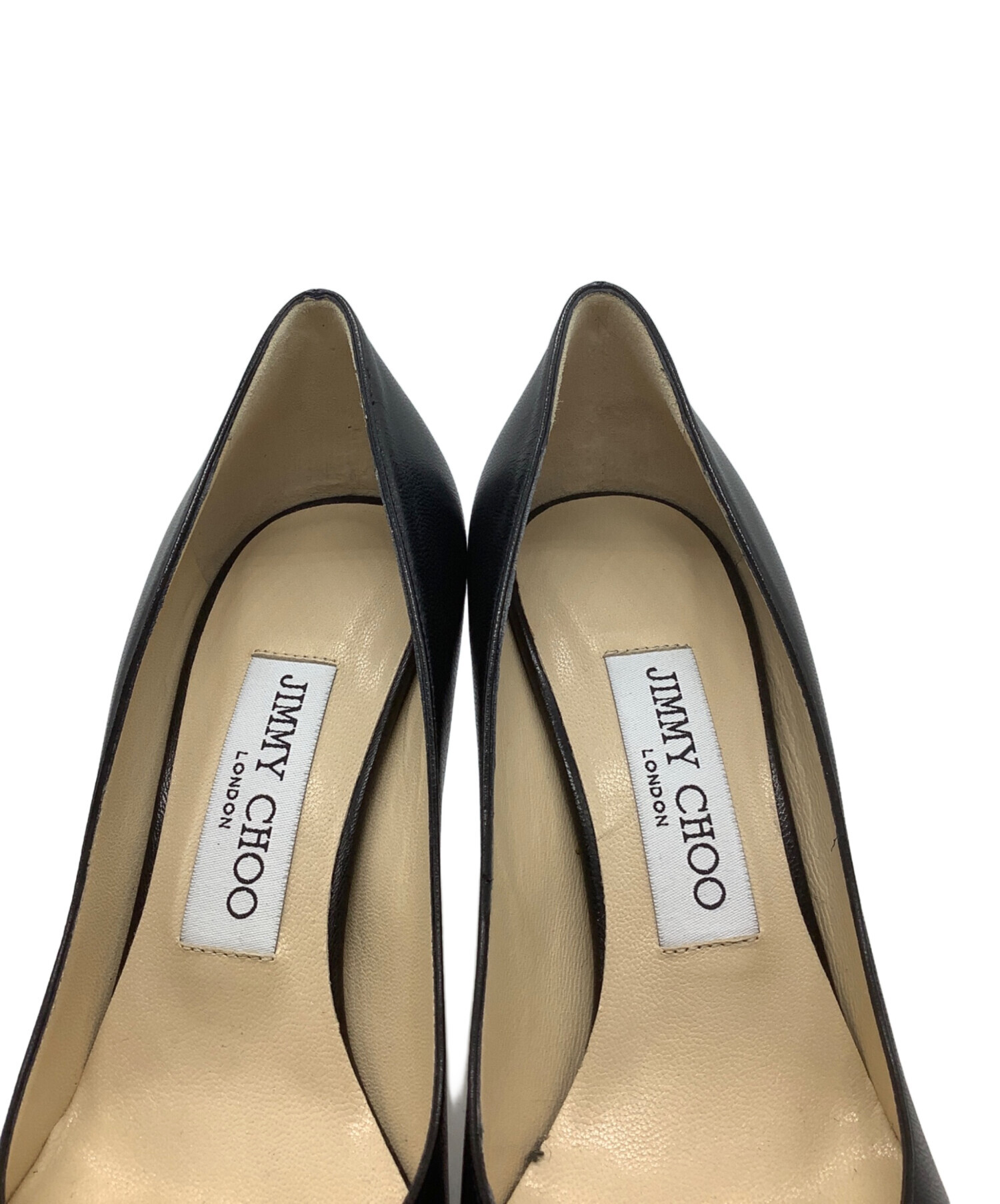 中古・古着通販】JIMMY CHOO (ジミーチュウ) ヒールパンプス ブラック