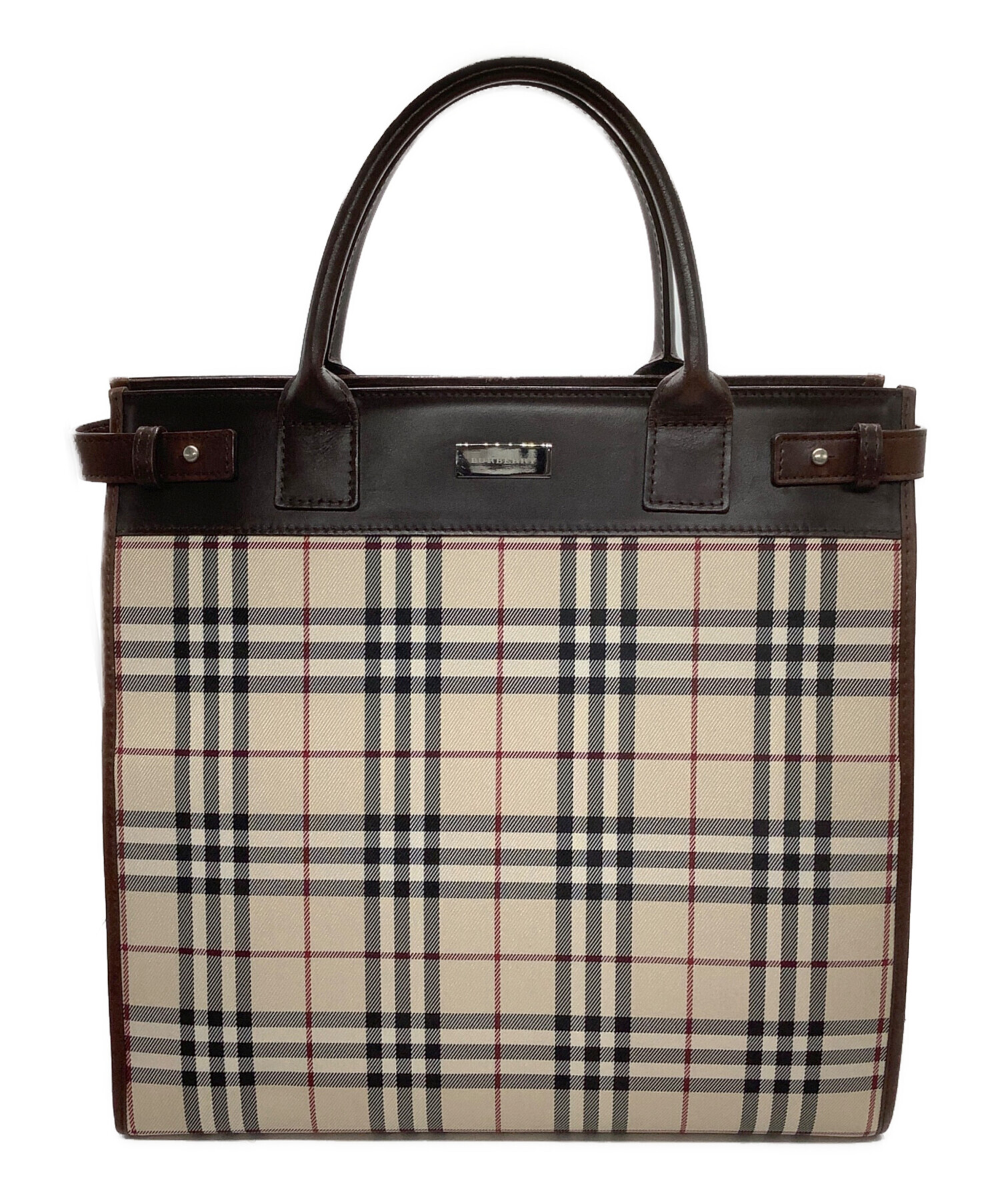中古・古着通販】BURBERRY (バーバリー) 2WAYハンドバッグ ブラウン 