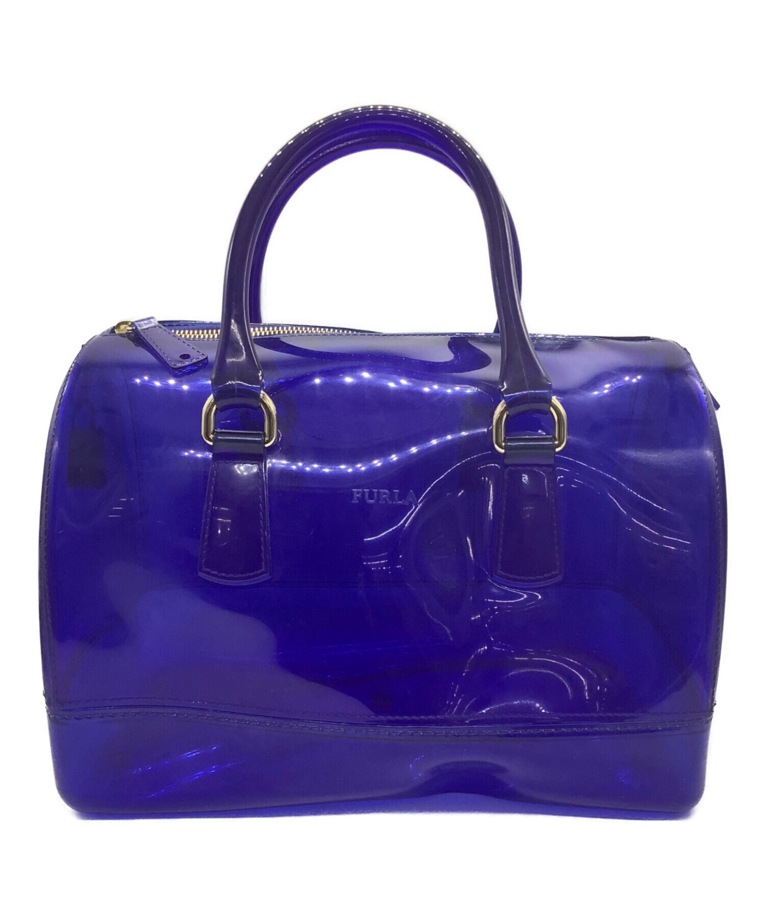 中古・古着通販】FURLA (フルラ) ハンドバッグ ブルー サイズ 