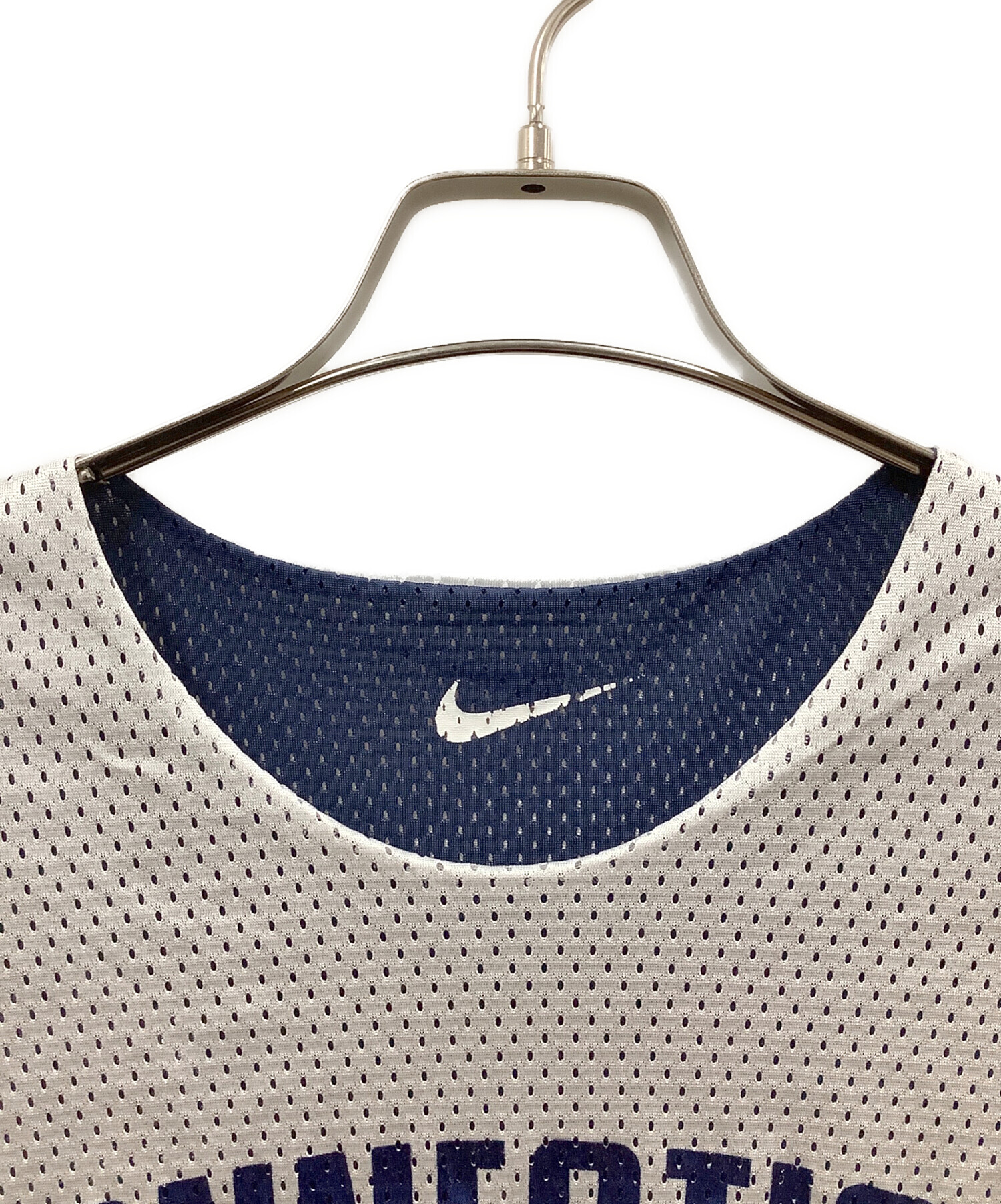中古・古着通販】NIKE (ナイキ) ゲームシャツ ホワイト×ネイビー 