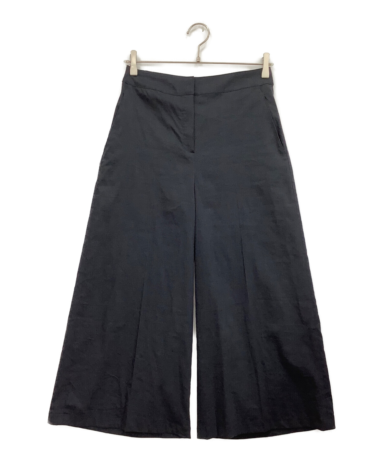 未使用品【theory】ウエストベルト付き ワイドパンツ 中古・古着通販】theory (セオリー) ワイドパンツ ブラック｜ブランド