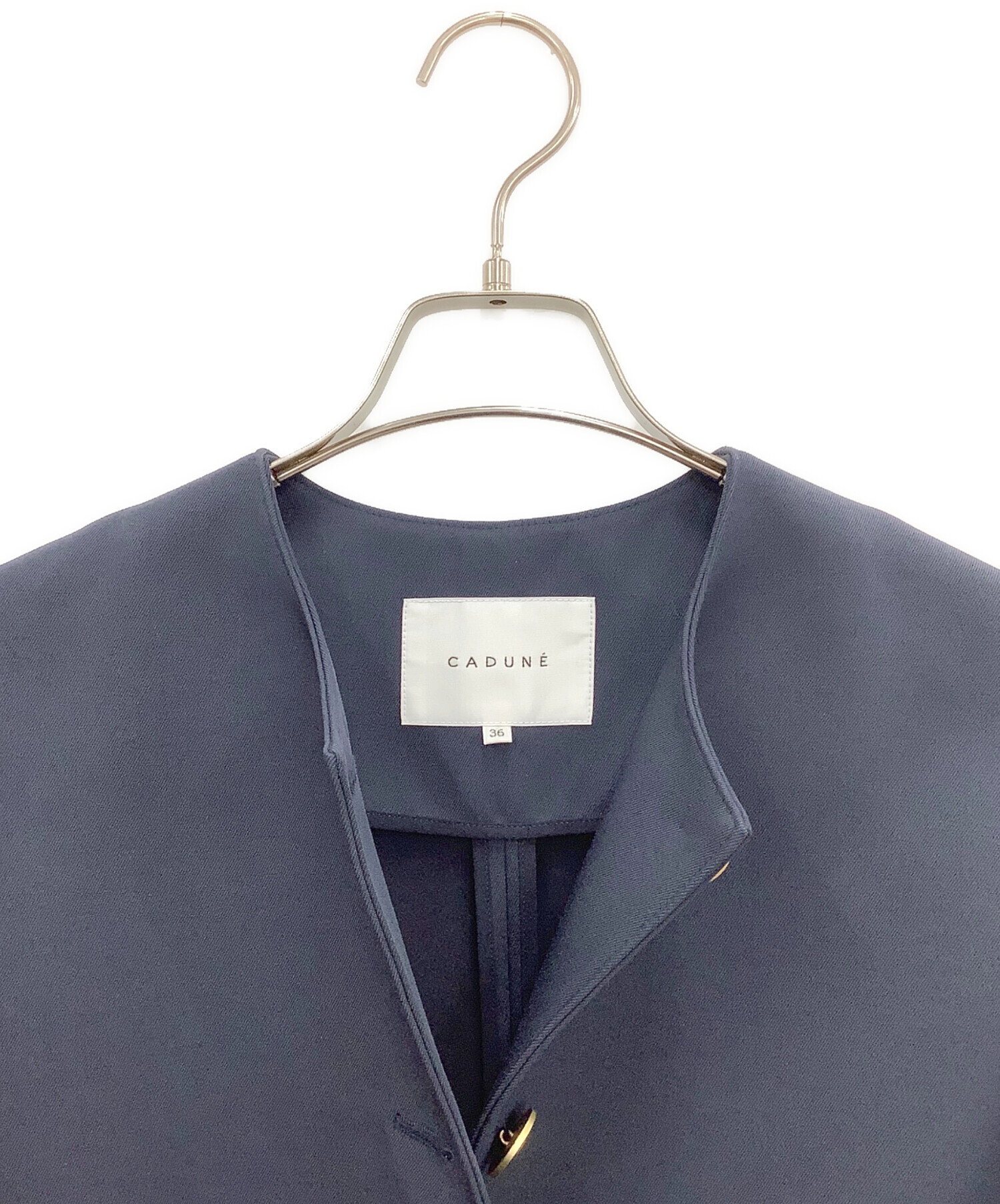 中古・古着通販CADUNE (カデュネ) ノーカラートレンチ ネイビー