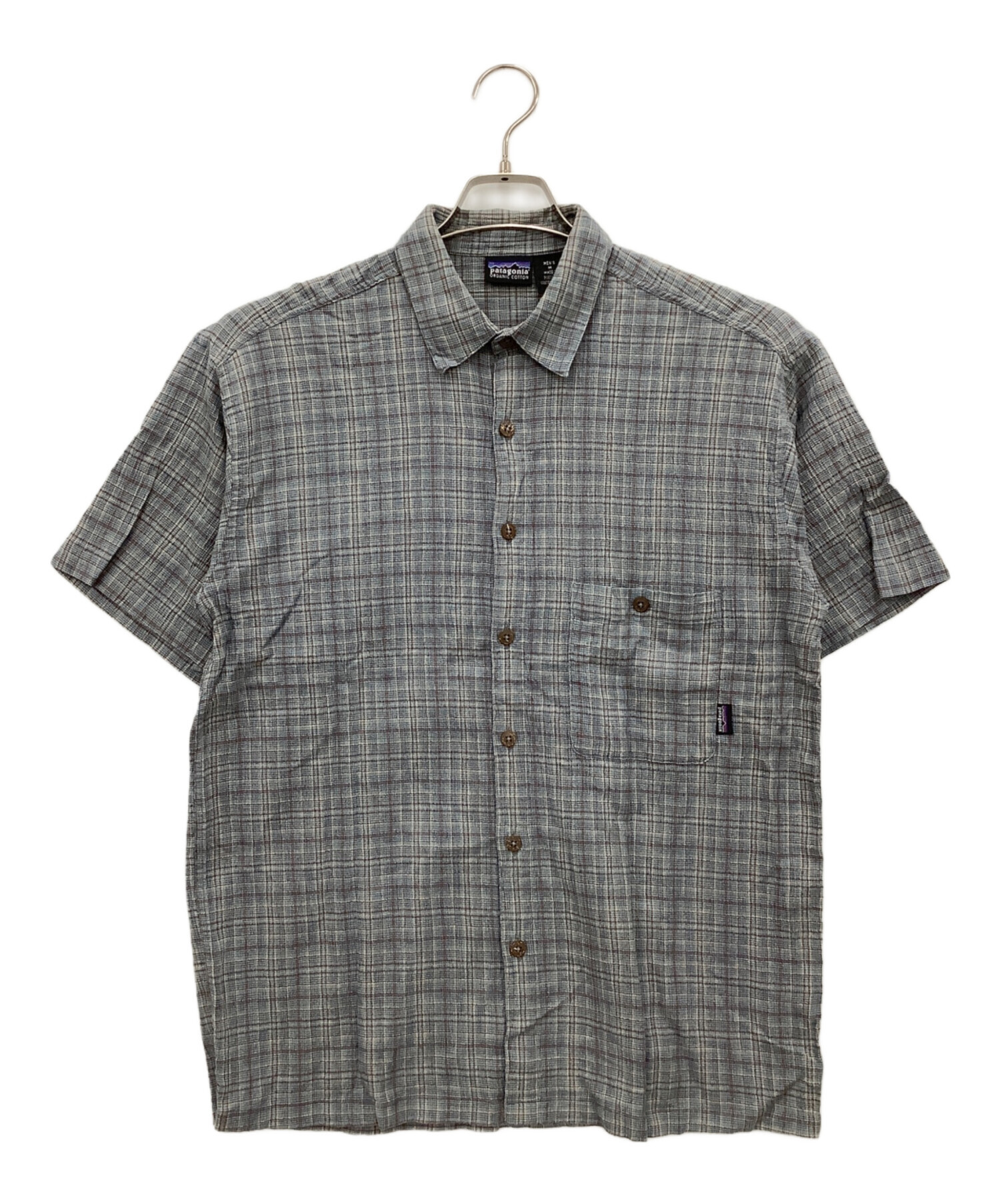 patagonia Shop Shirt M Navy 半袖ワークシャツ 中古・古着通販】Patagonia (パタゴニア) 半袖シャツ ネイビー サイズ