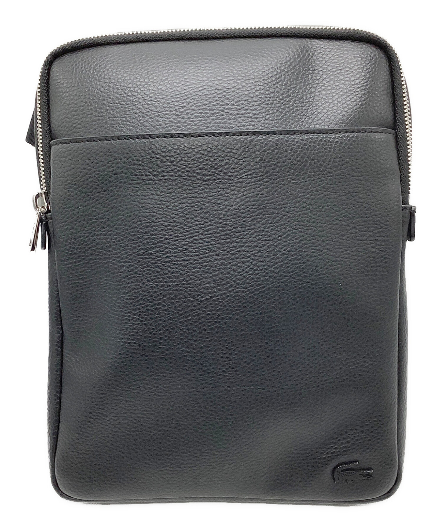 中古・古着通販】LACOSTE (ラコステ) レザーショルダーバッグ ネイビー