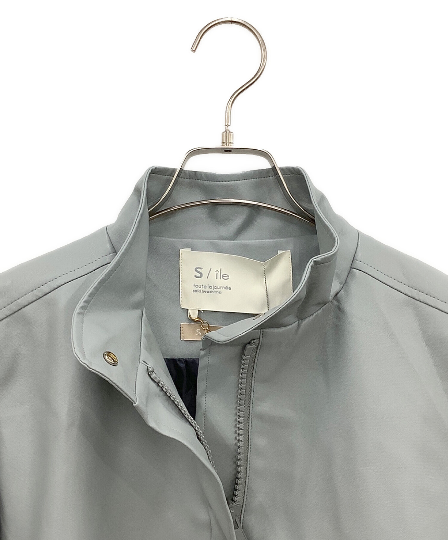 中古・古着通販】S/ile (シール) フェイクレザーブルゾン グレー