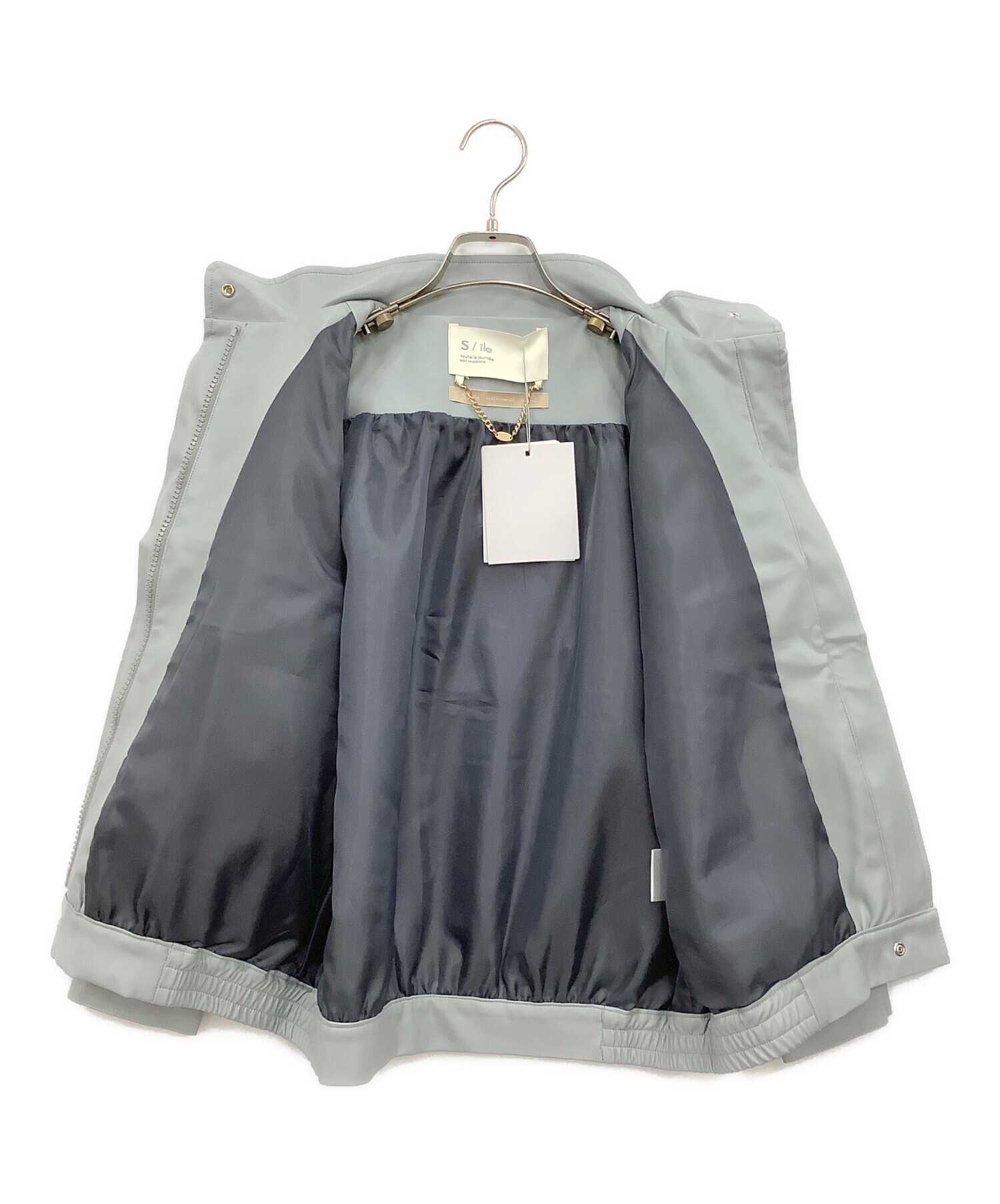 中古・古着通販】S/ile (シール) フェイクレザーブルゾン グレー