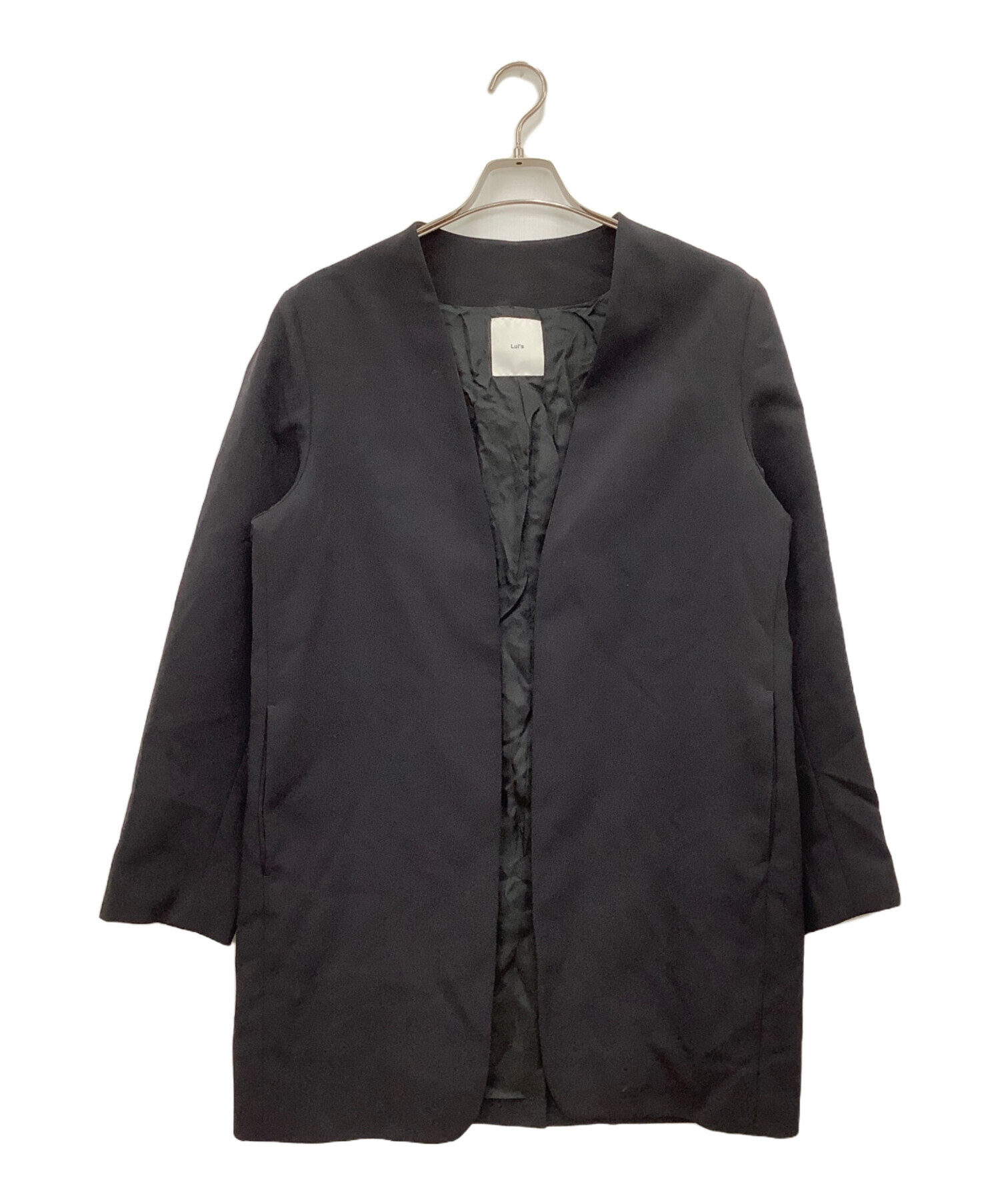 【美品】Lui's（ルイス）ロングMA-1 コート ブラック Sサイズ 中古・古着通販】Lui's (ルイス) ロングジャケット ブラック サイズ:S